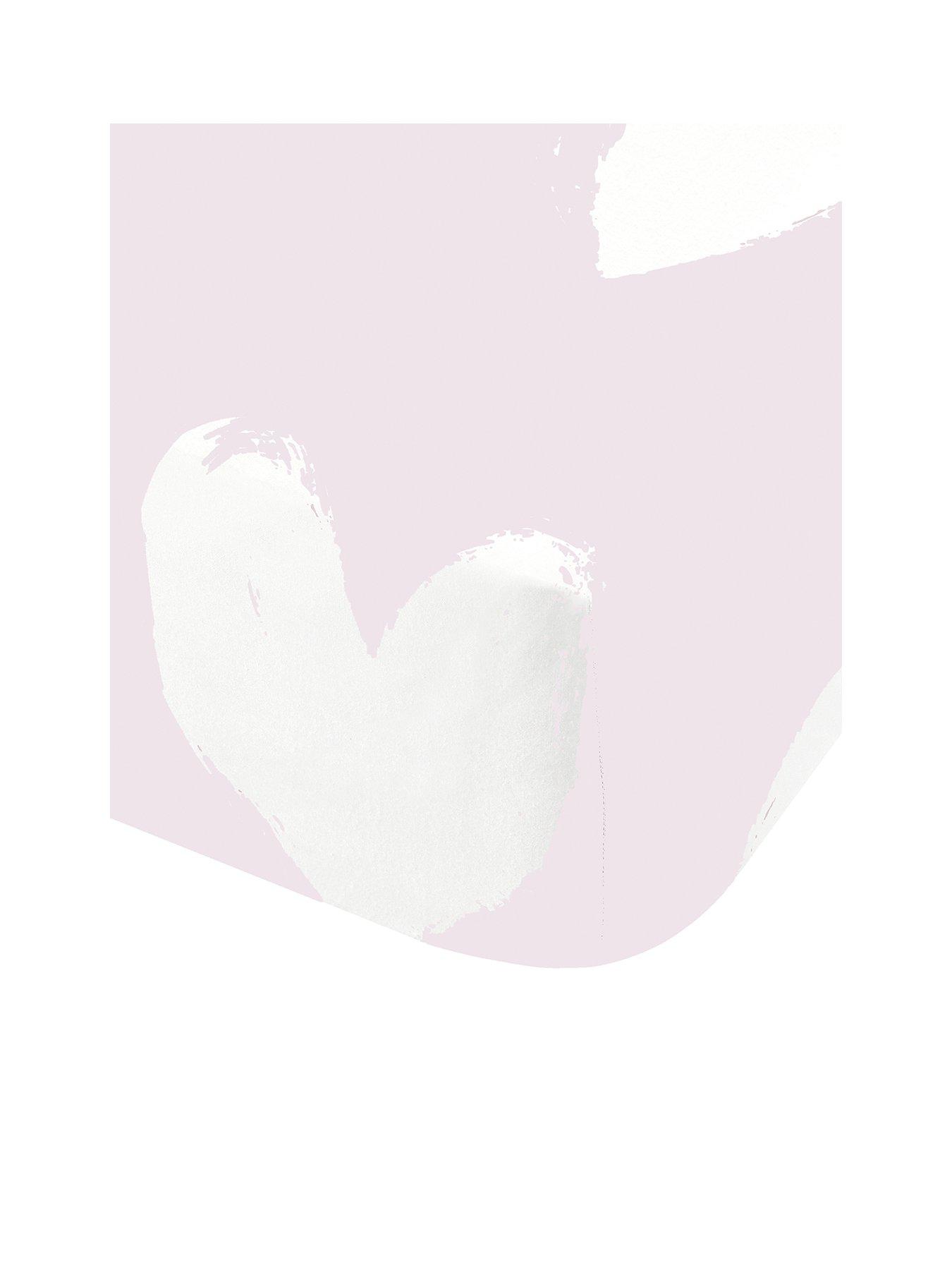  image of catherine-lansfield-brushed-hearts-fitted-sheet