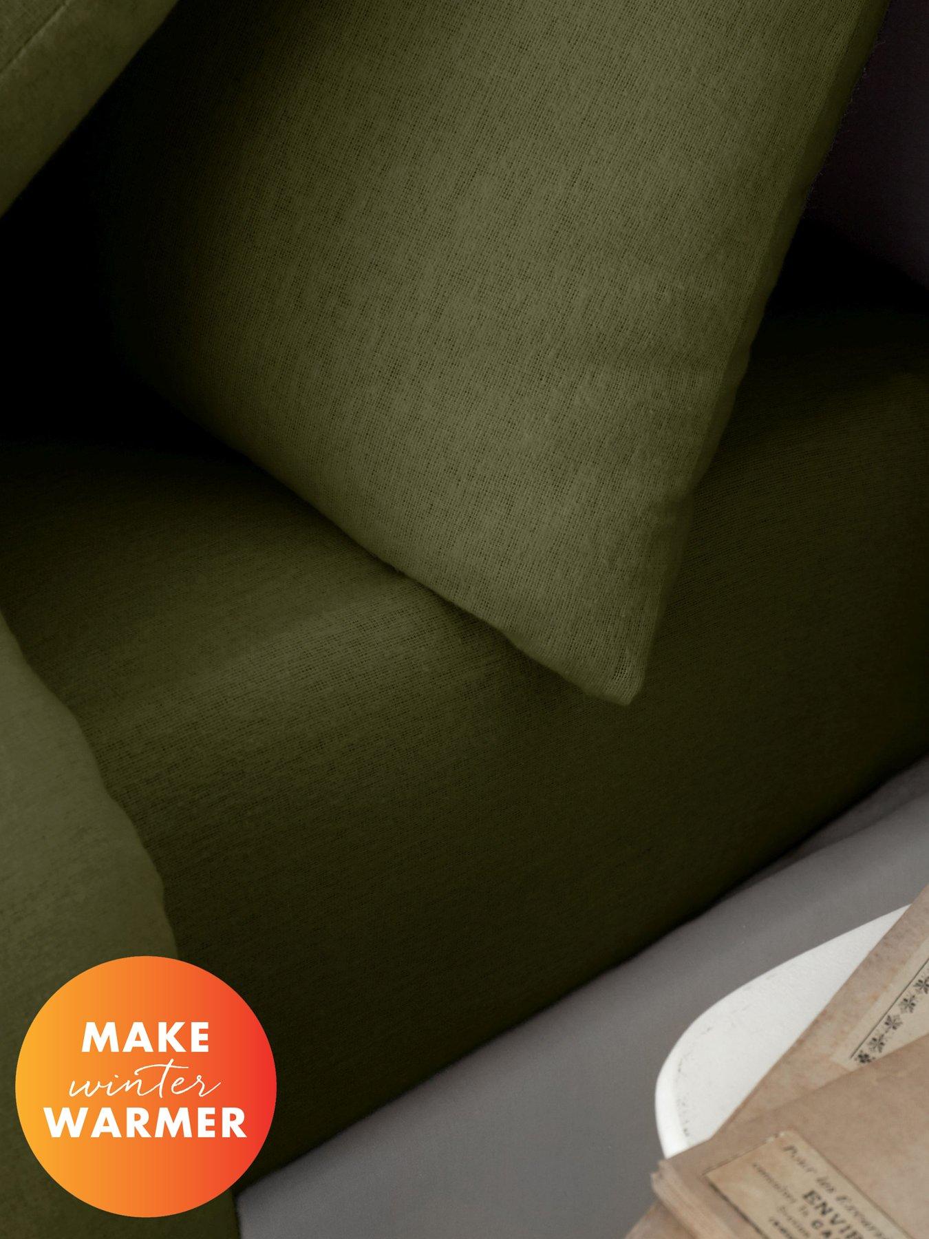  image of catherine-lansfield-brushed-100-cotton-fitted-sheet