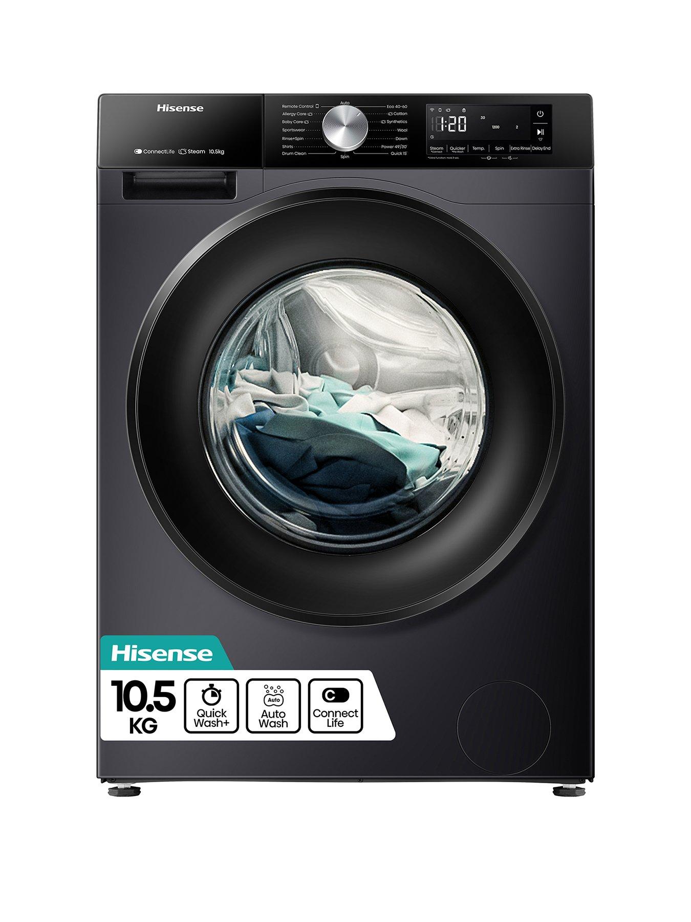 Hisense 3S Series WF3S1043BB3 WiFi-enabled 10 kg 1400 Spin Washing Machine - Black