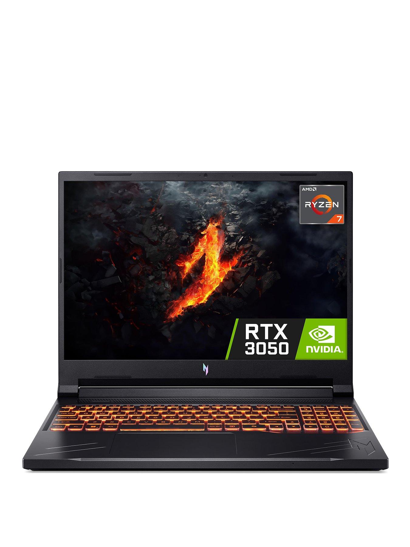 Acer Nitro V16 Gaming Laptop - 16in WUXGA 165Hz, GeForce RTX 3050, AMD Ryzen 7 8845HS, 16GB RAM, 512GB SSD - Black