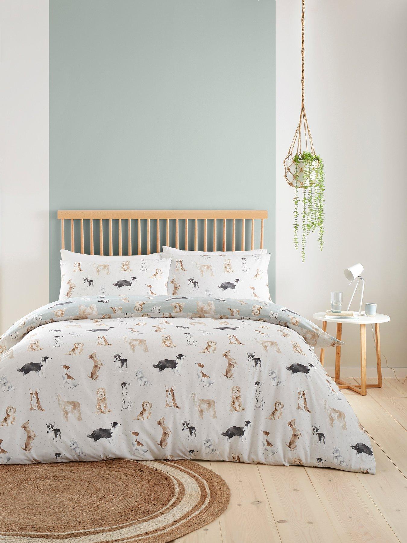 Image 3 of 4 of Fusion Cute Dogs Duvet Cover Set - Duck Egg