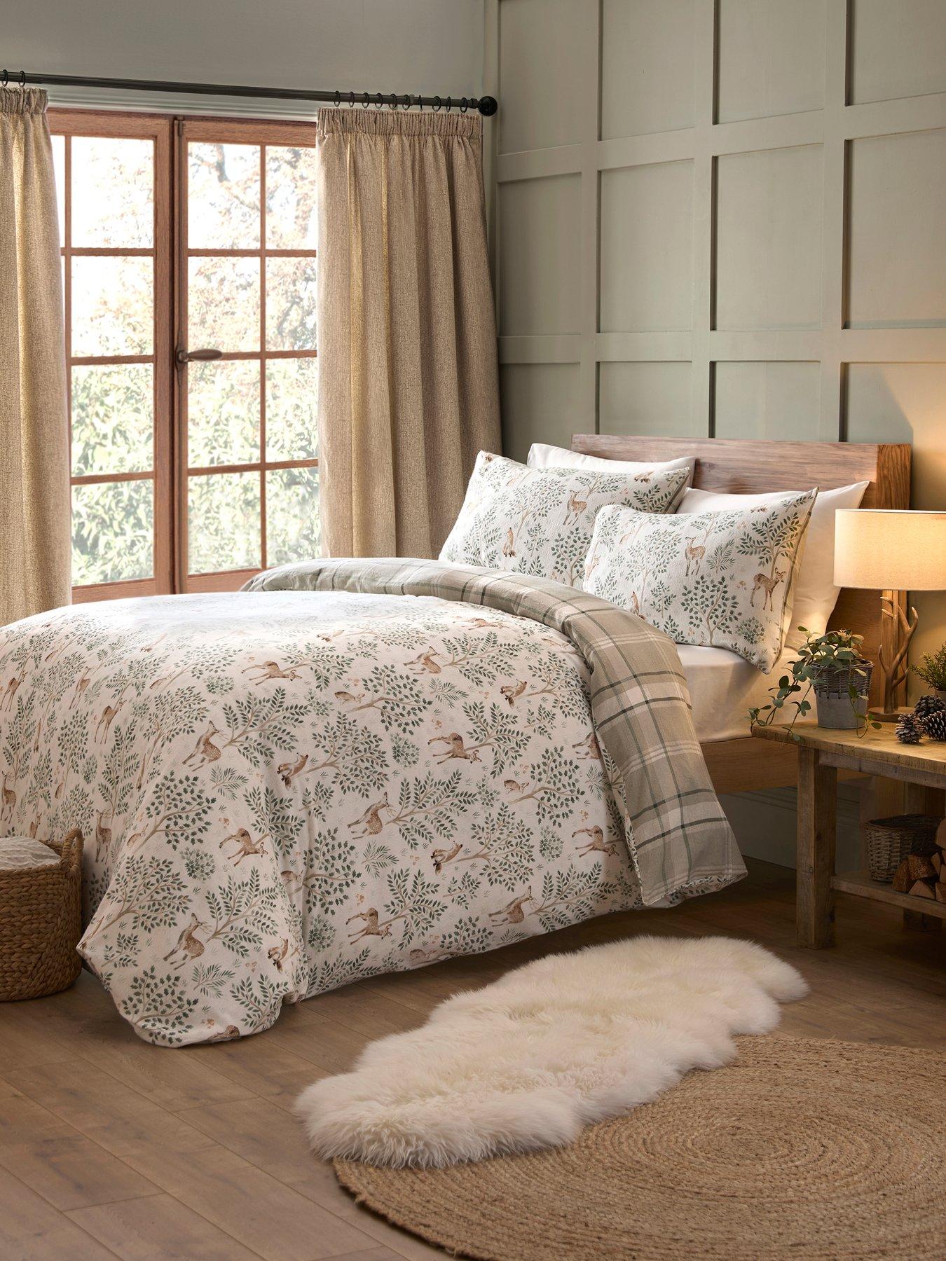 Image 1 of 5 of Dreams & Drapes D&amp;D Forest Animals 100% Brushed Cotton Duvet Set