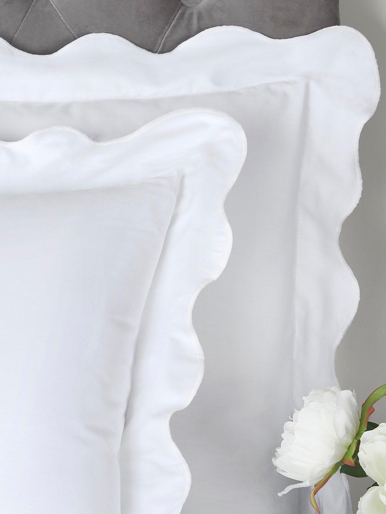  image of appletree-100-cotton-scallop-edge-duvet-set