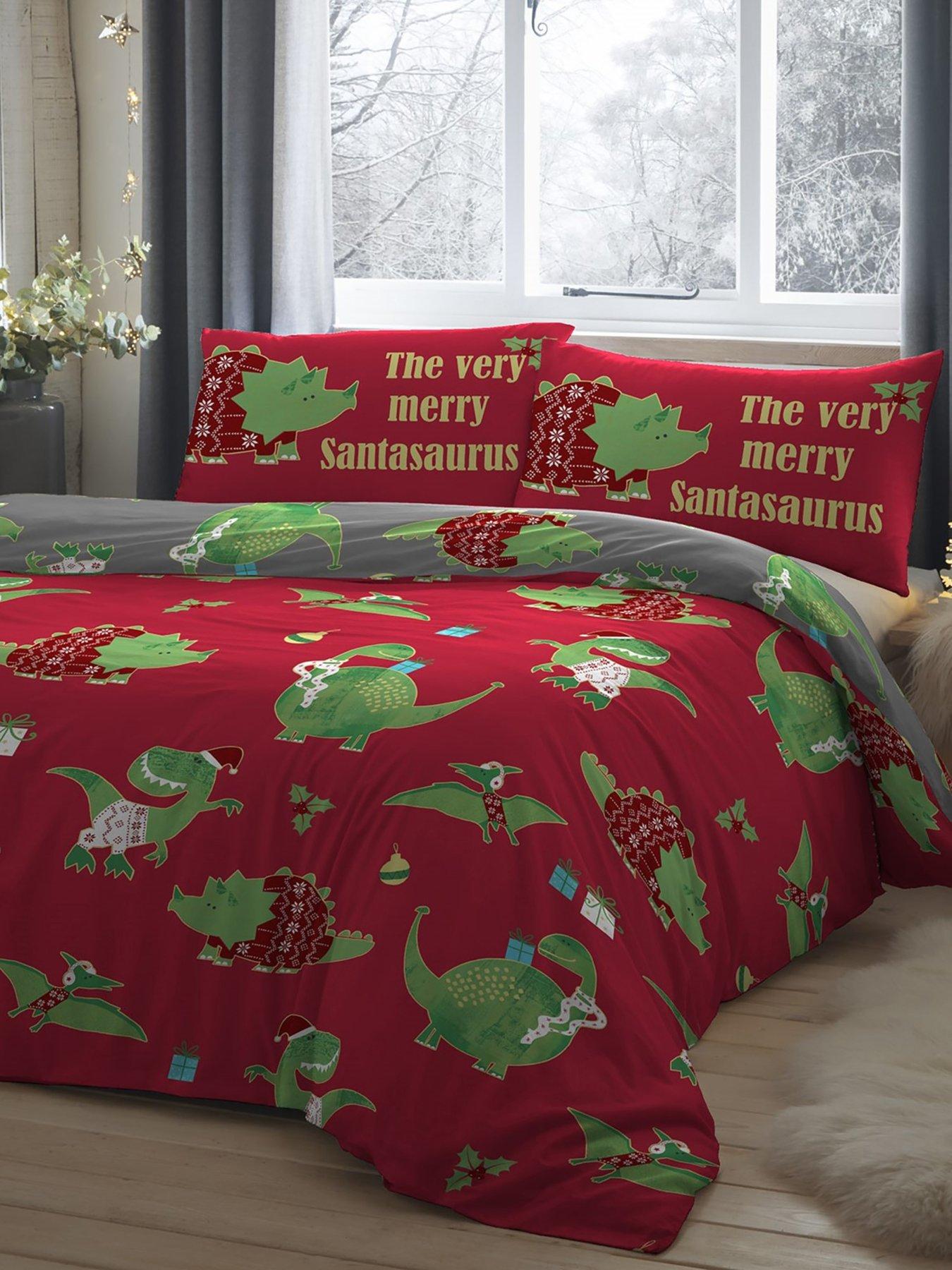 Image 1 of 2 of Bedlam Santasaurus Christmas Duvet Set