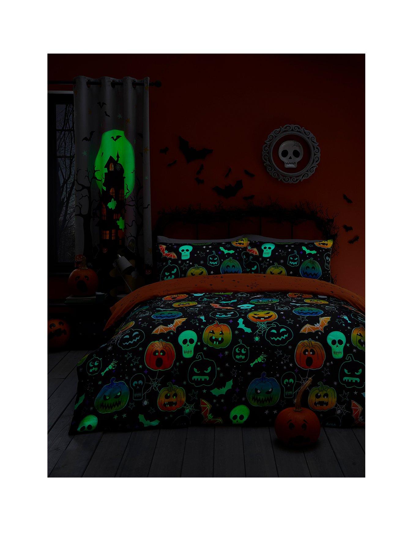 Image 2 of 4 of Bedlam Scary Pumpkins Halloween Duvet Set