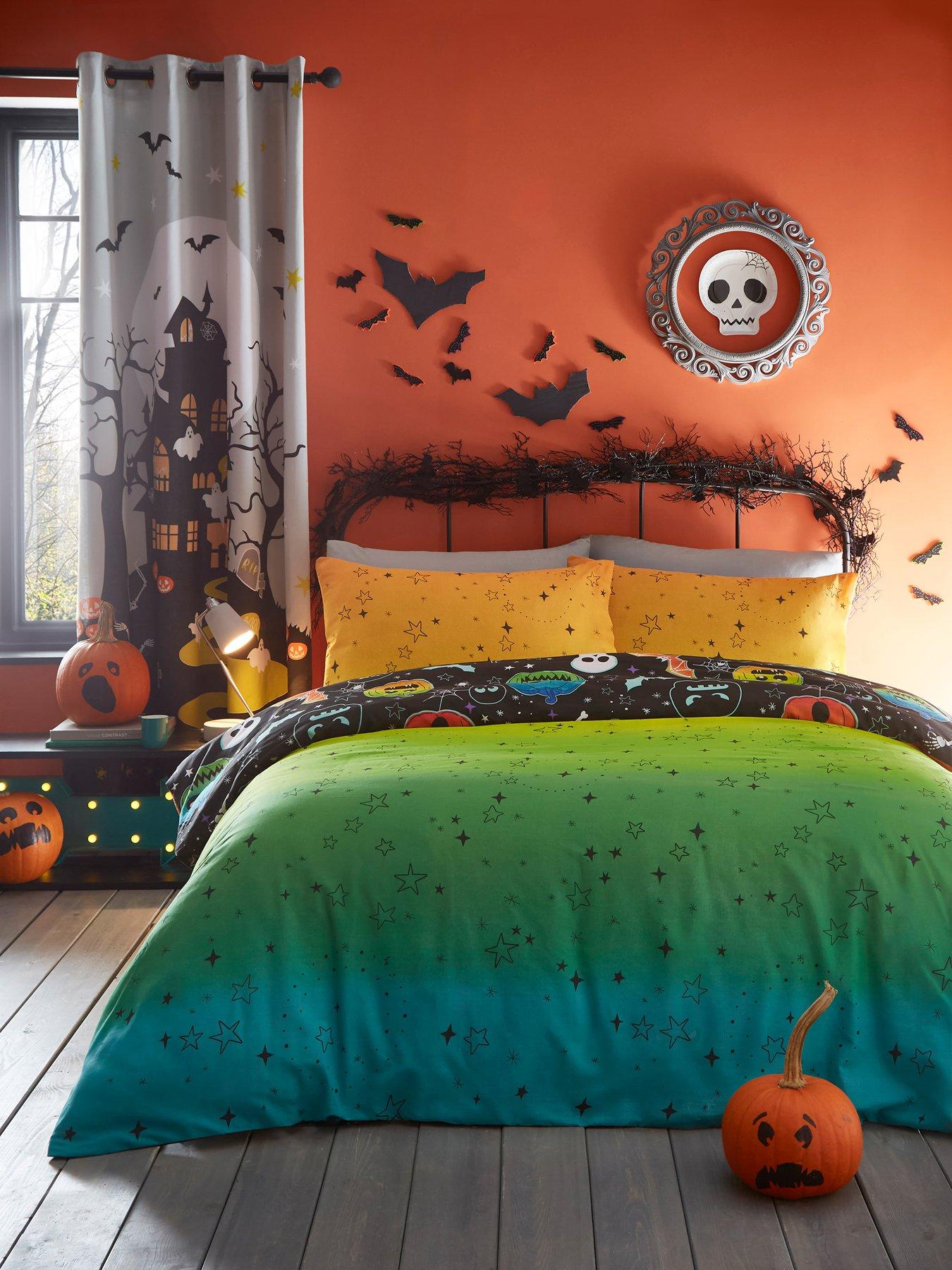 Image 3 of 4 of Bedlam Scary Pumpkins Halloween Duvet Set