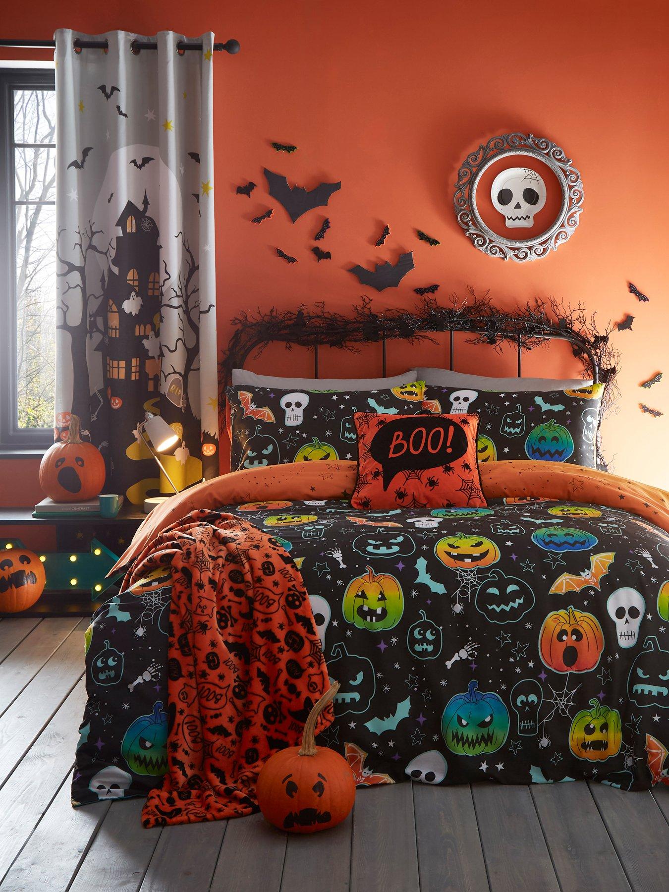 Image 4 of 4 of Bedlam Scary Pumpkins Halloween Duvet Set