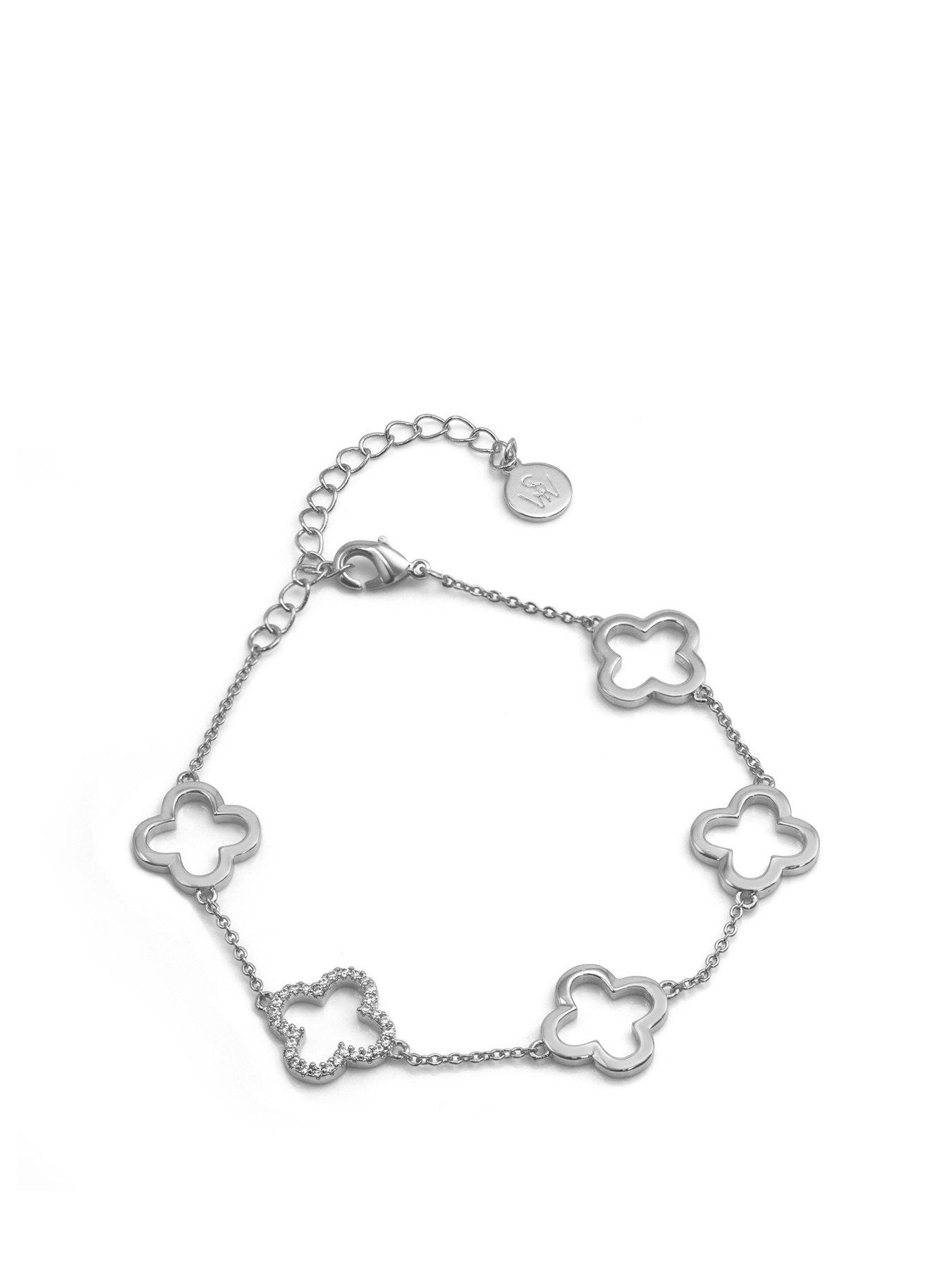 Image 1 of 3 of Say It With Clover Bracelet - Silver