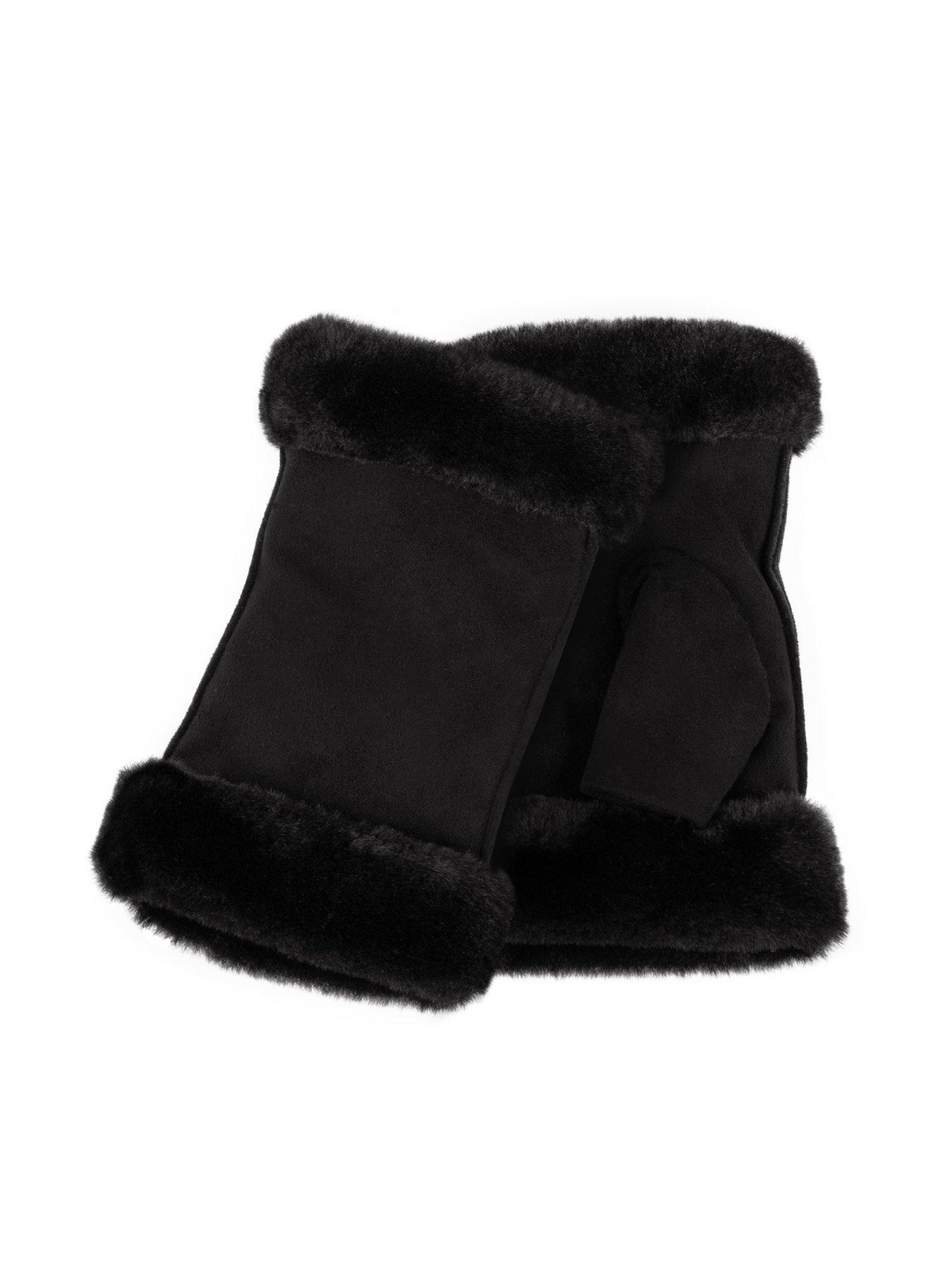 undefined Isotoner Faux Suede Fingerless Gloves