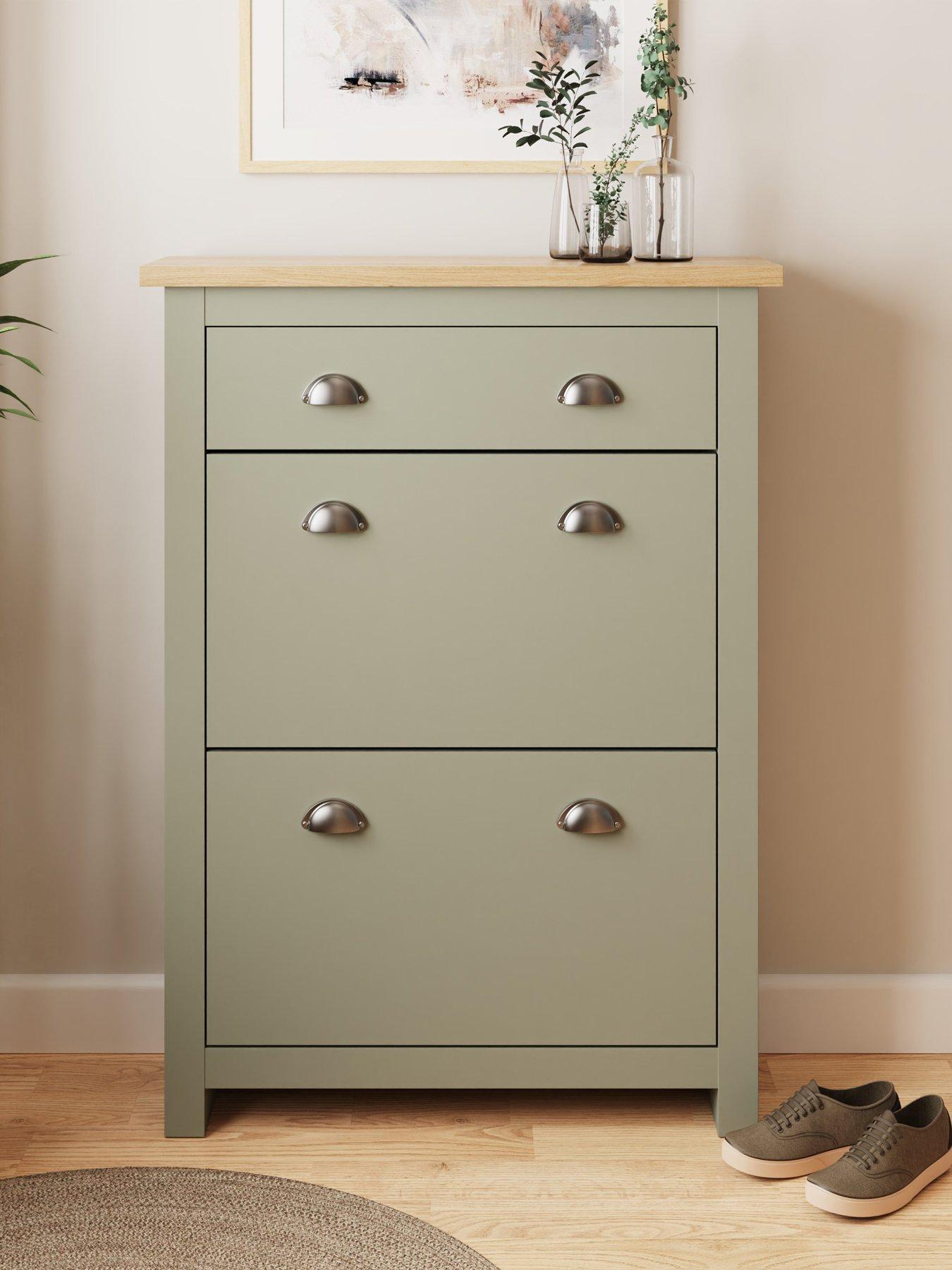 front image of gfw-lancaster-1-drawer-shoe-storage-sage