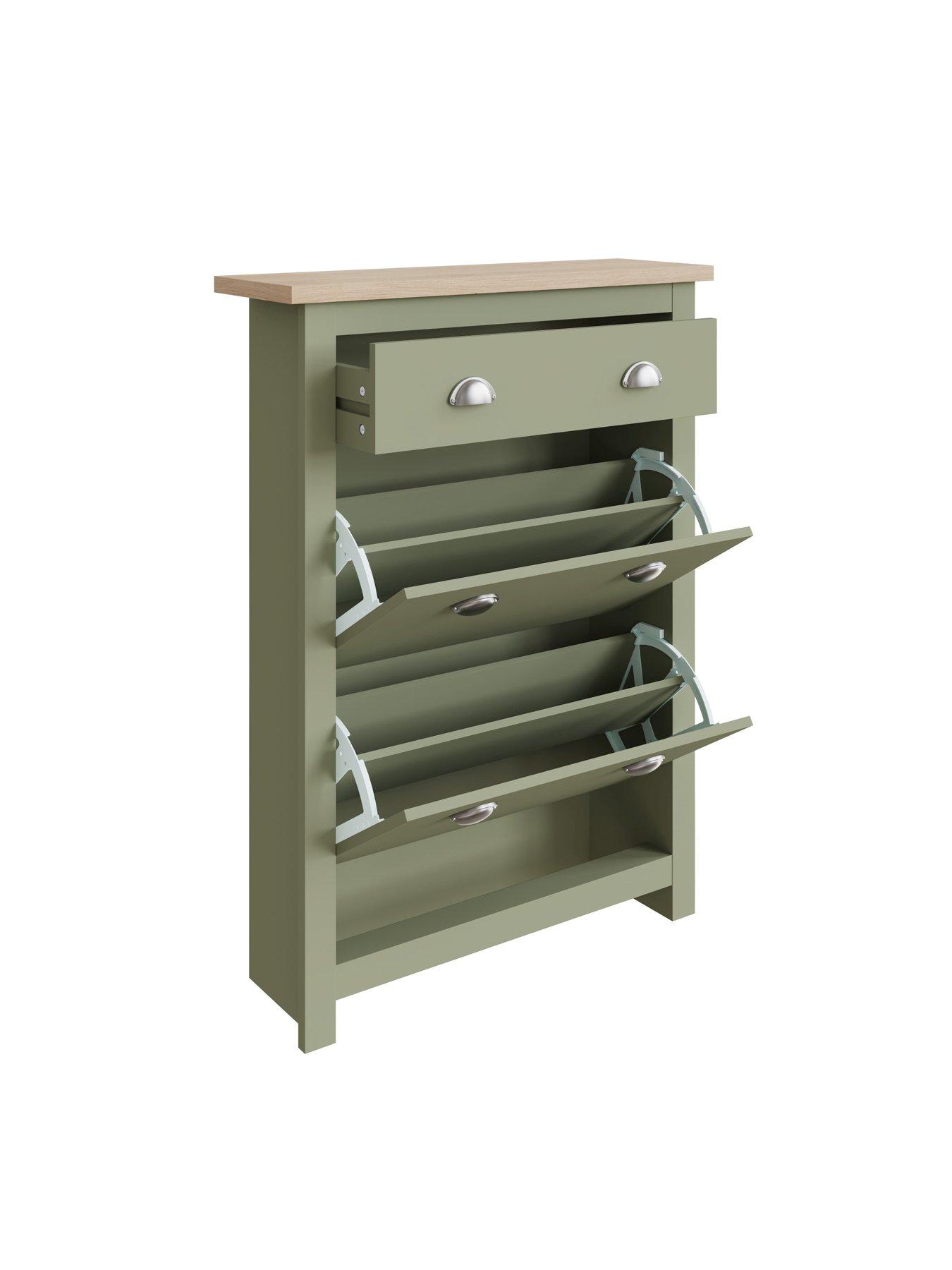 Image 3 of 4 of GFW Lancaster 1 Drawer Shoe Storage - Sage