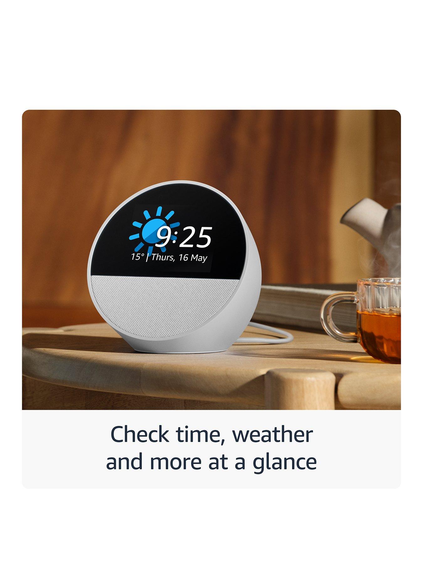 Image 3 of 7 of Amazon Echo Spot Alarm Clock with Alexa - White