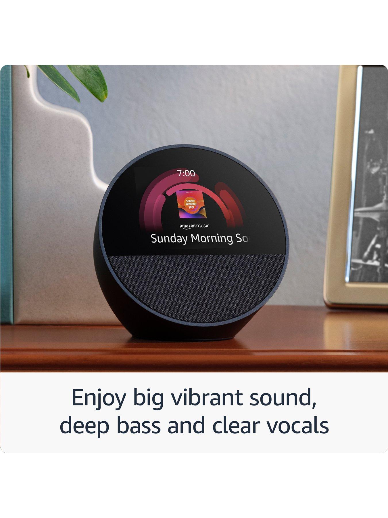 Image 4 of 7 of Amazon Echo Spot Alarm Clock with Alexa - White