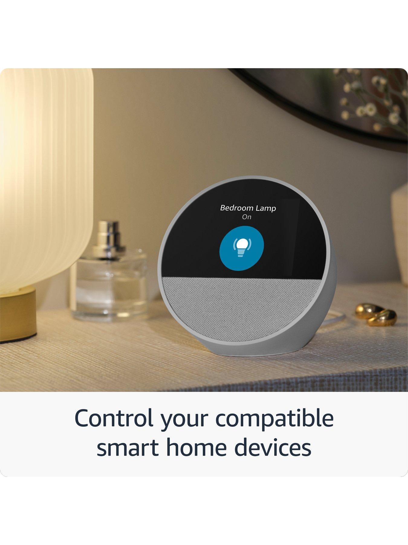 Image 6 of 7 of Amazon Echo Spot Alarm Clock with Alexa - White
