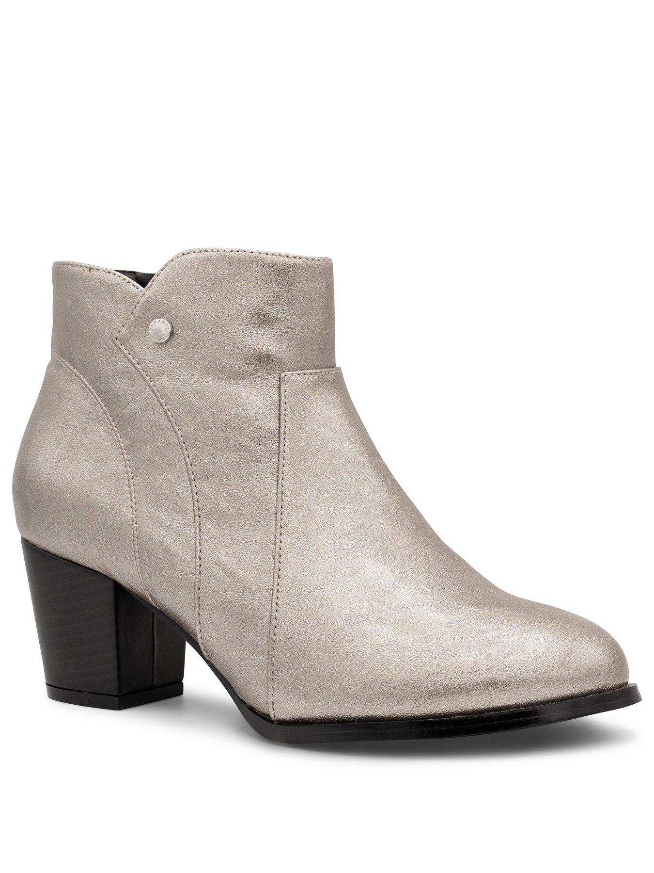 stillFront image of paradox-london-belinda-pewter-wide-fit-boot