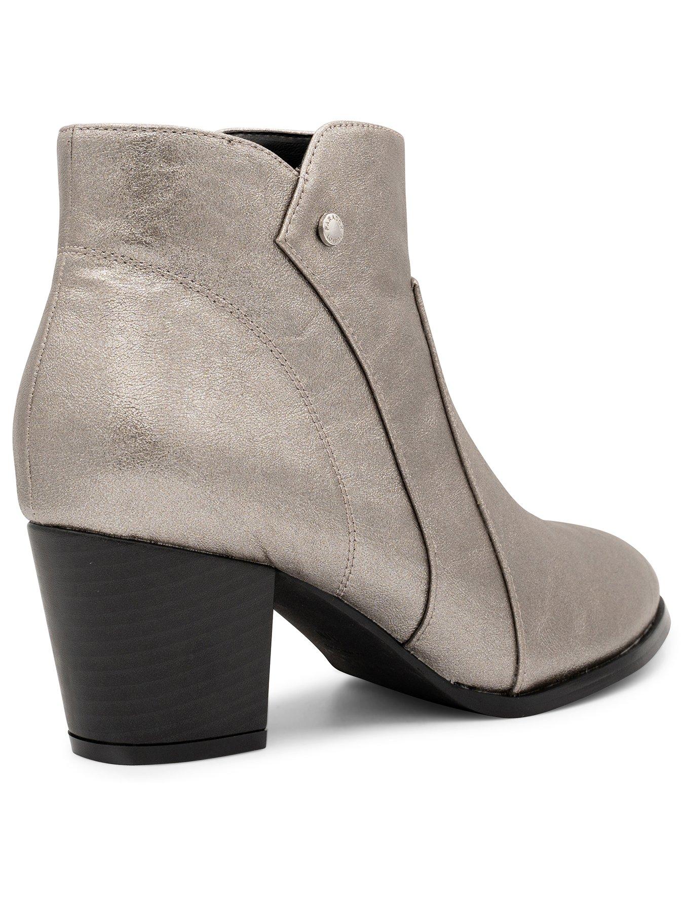  image of paradox-london-belinda-pewter-wide-fit-boot