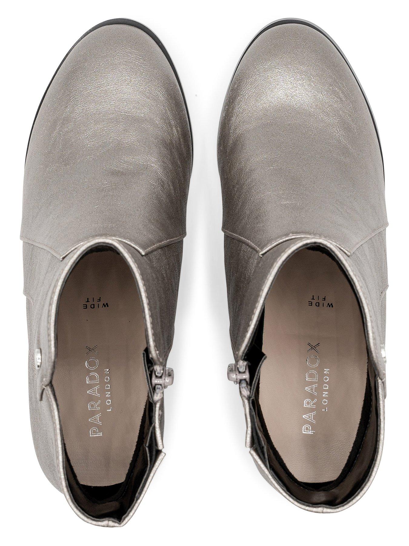  image of paradox-london-belinda-pewter-wide-fit-boot