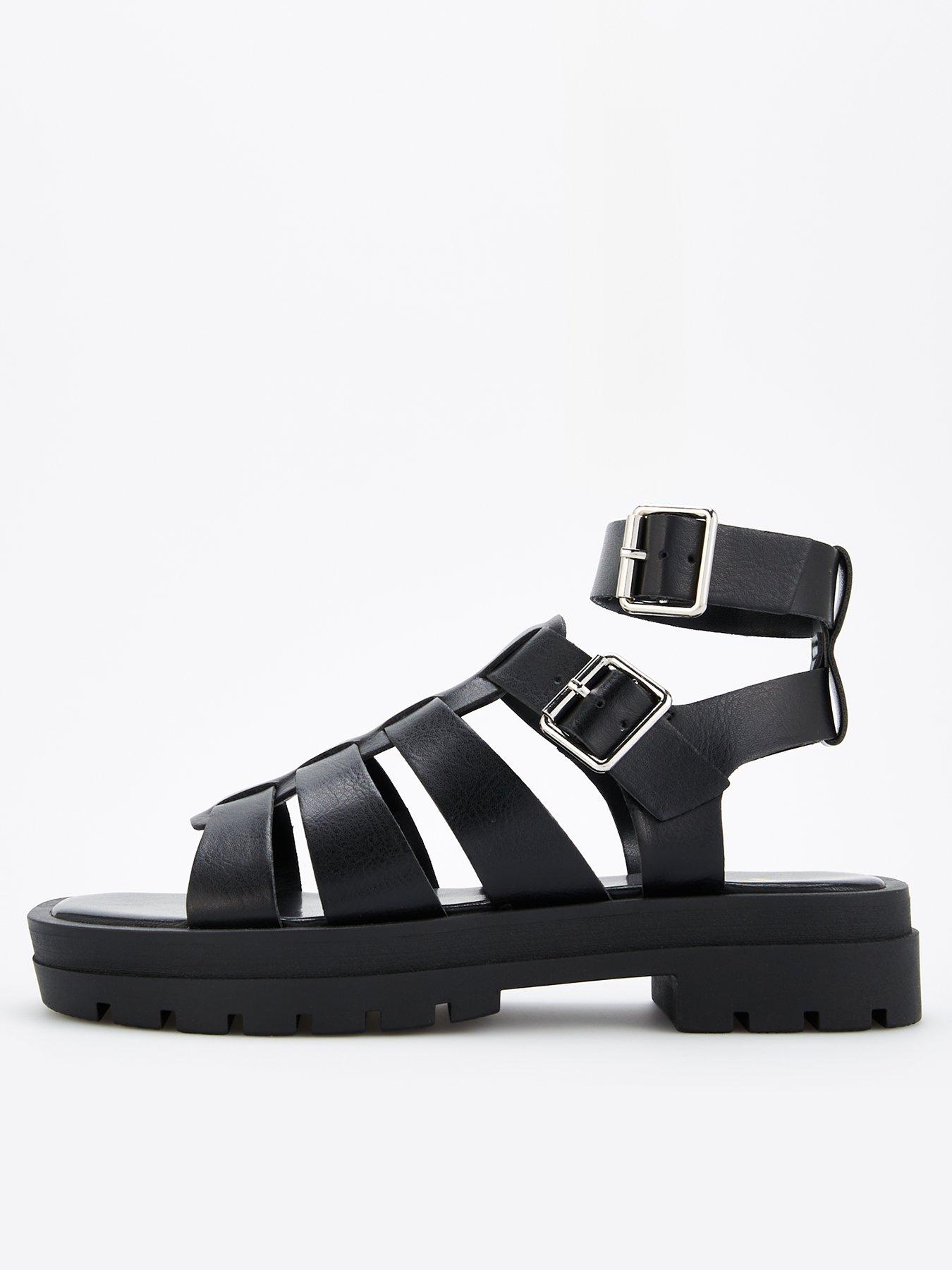  image of v-by-very-gladiator-chunky-sandal-black