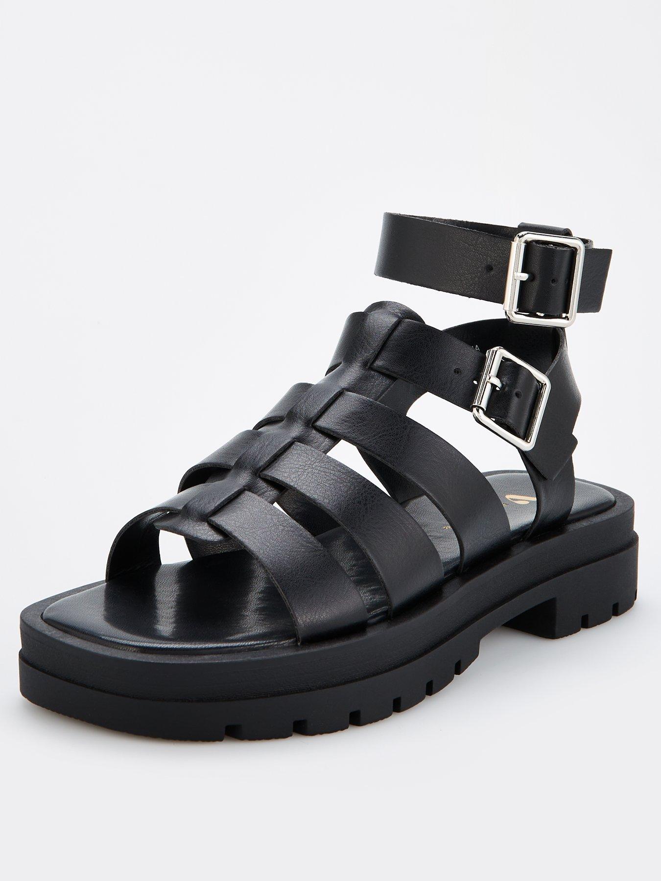  image of v-by-very-gladiator-chunky-sandal-black