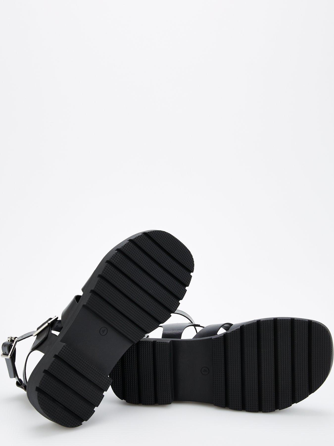  image of v-by-very-gladiator-chunky-sandal-black