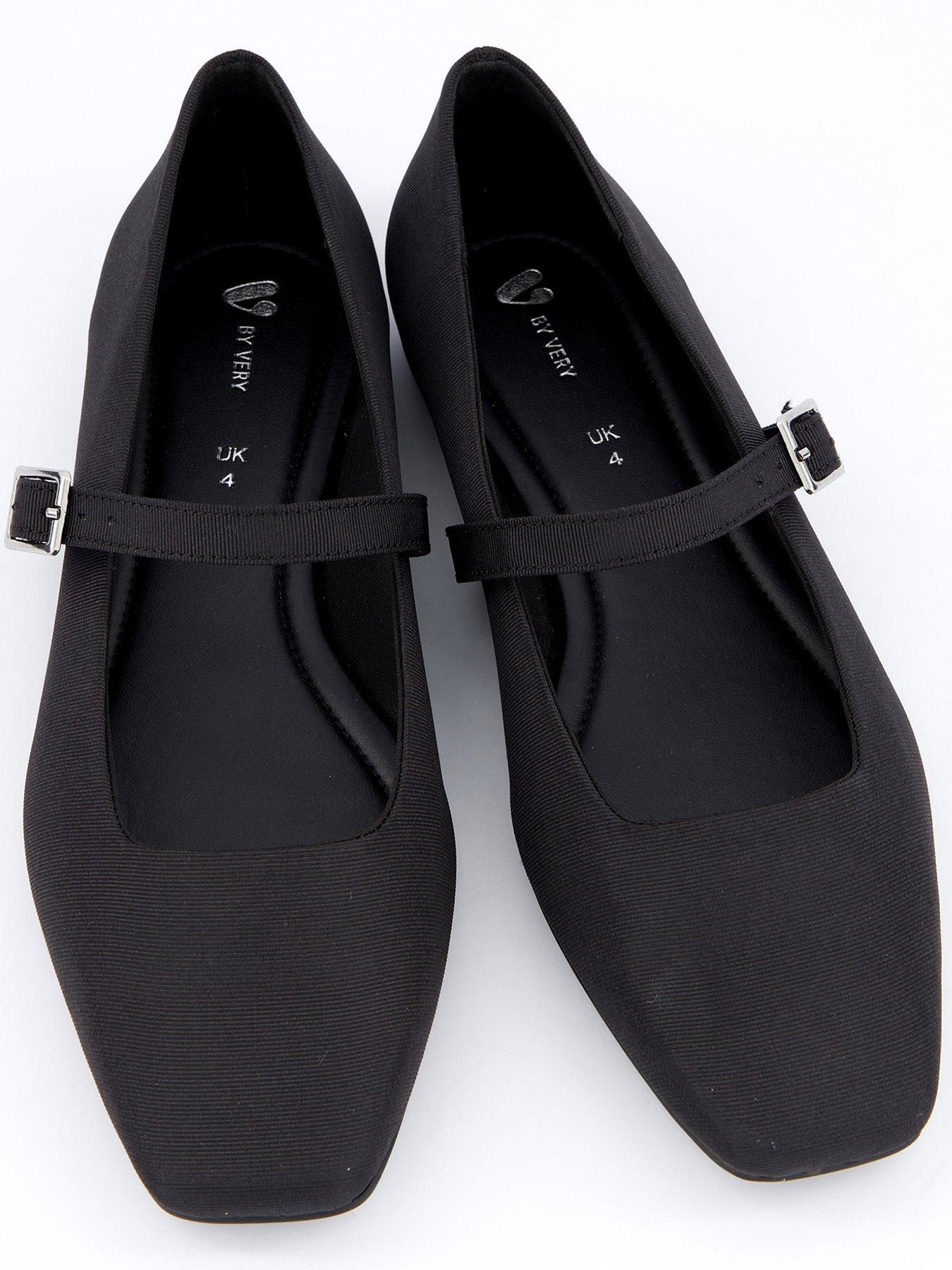  image of v-by-very-square-toe-ballerina-black