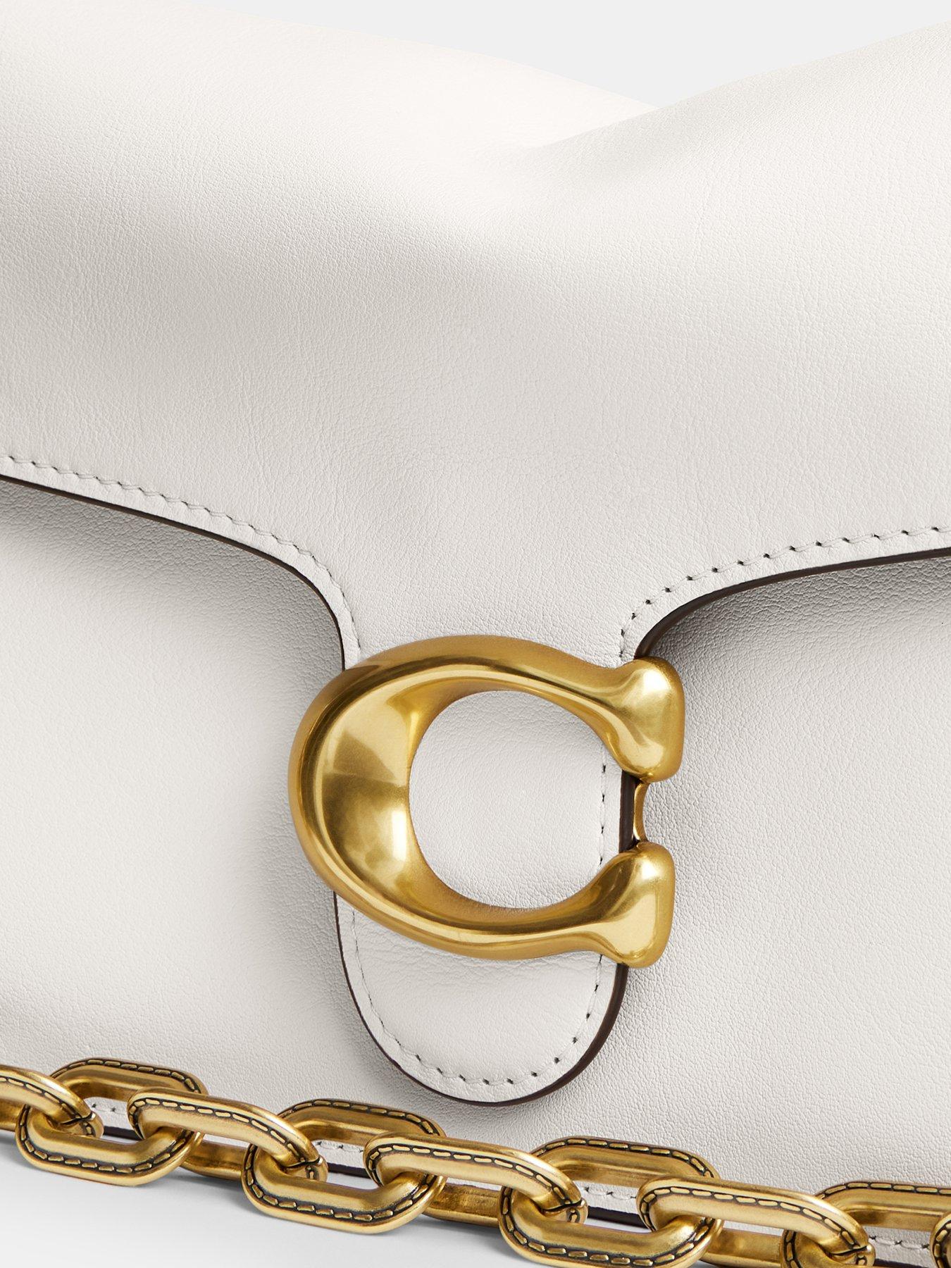  image of coach-soft-grain-leather-chain-tabby-shoulder-bag-with-chain-cream