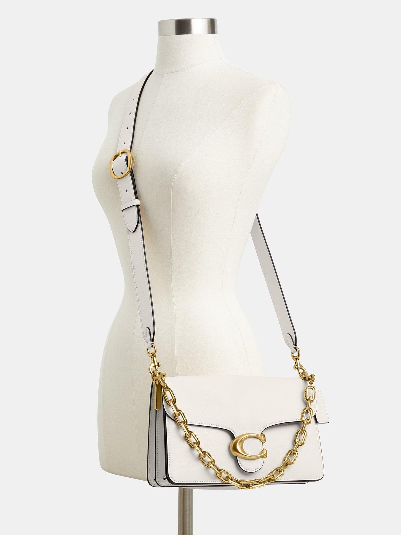  image of coach-soft-grain-leather-chain-tabby-shoulder-bag-with-chain-cream