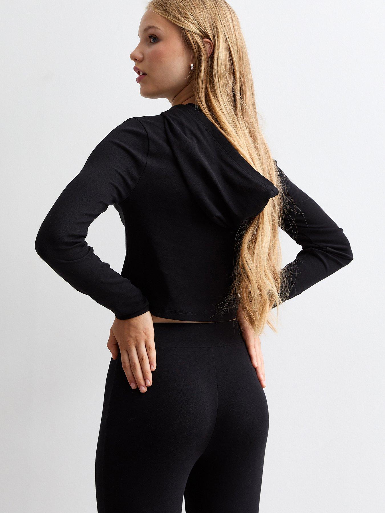 Image 3 of 4 of New Look 915 Girls Long Sleeve Hoodie - Black