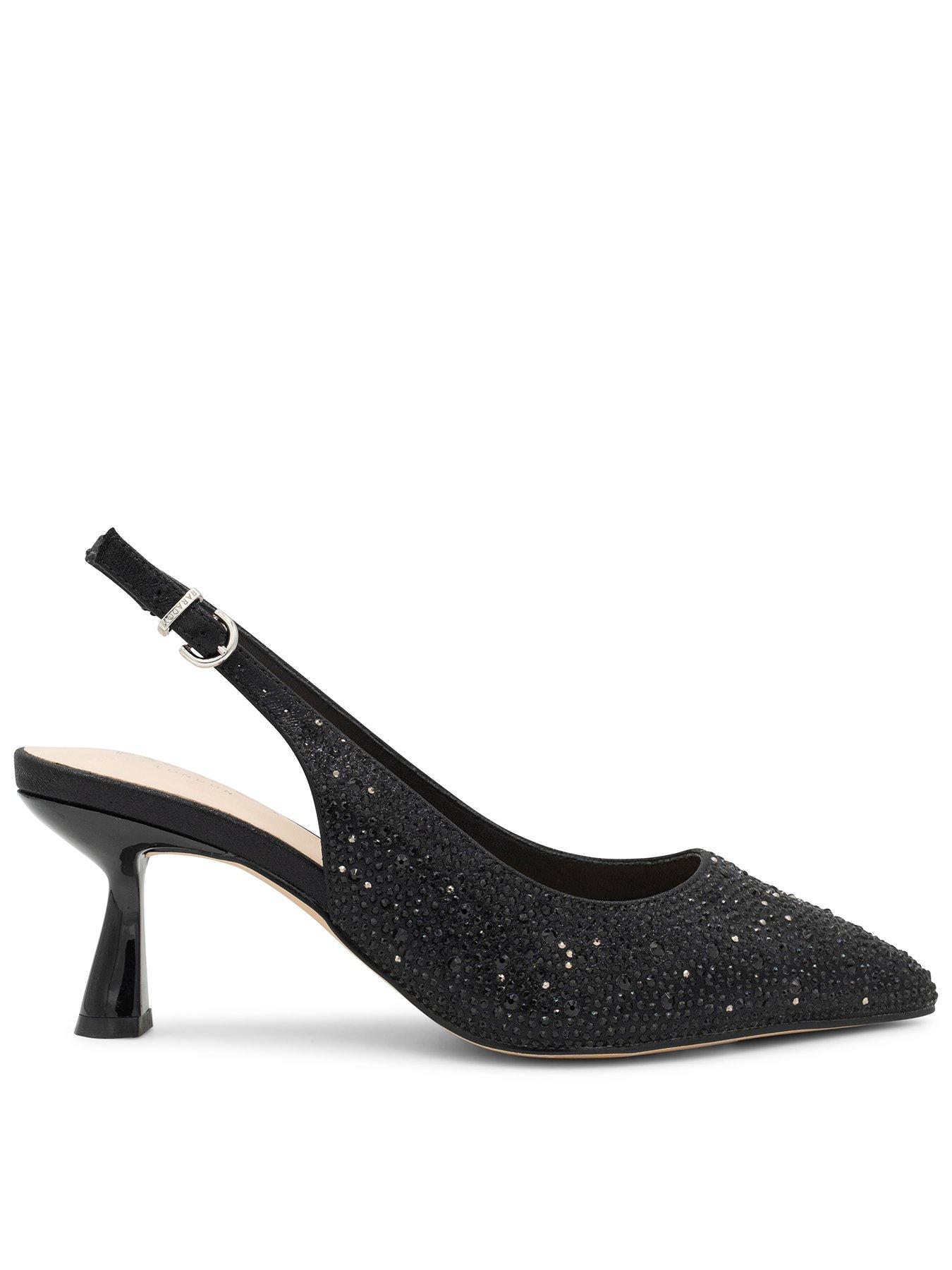 undefined Fiora Wide Fit Heeled Shoe - Black