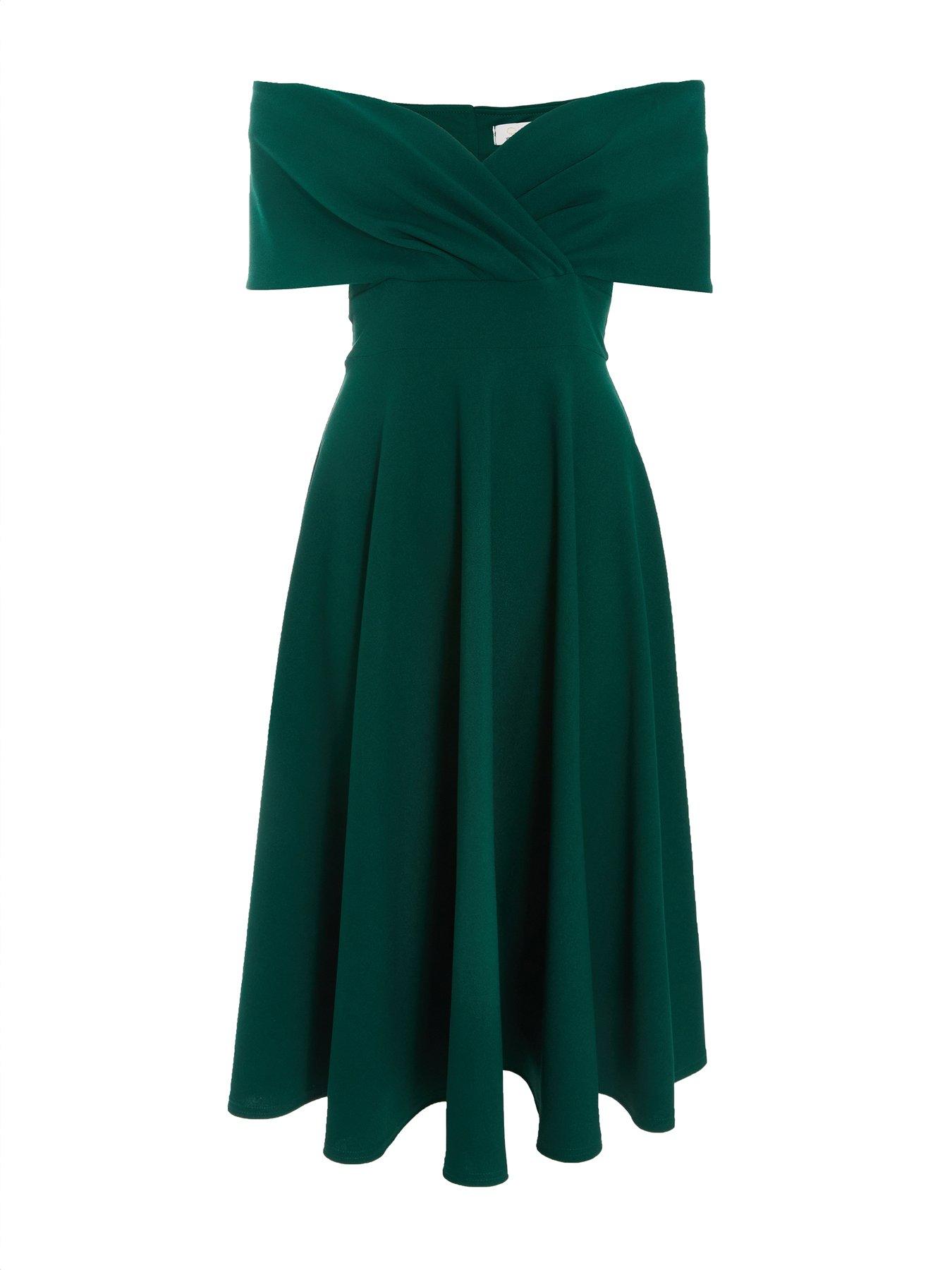 green emerald velvet dress Law of Attraction main image 0