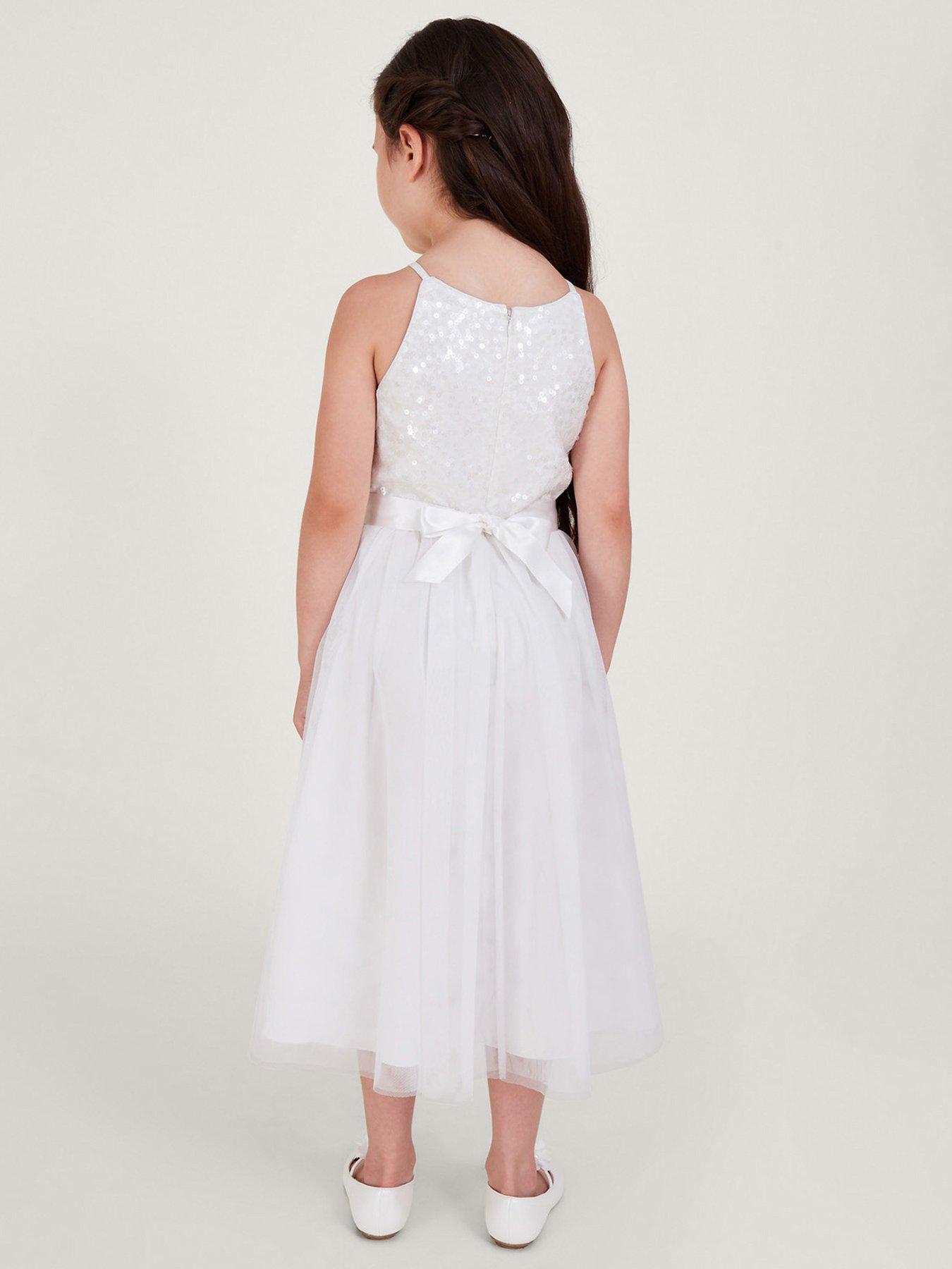 stillFront image of monsoon-girls-sequin-truth-maxi-dress-ivory