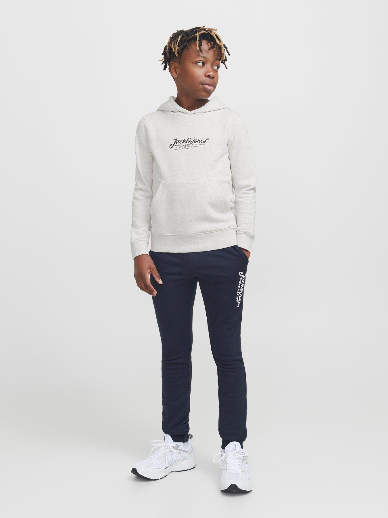  image of jack-jones-junior-boys-beau-sweat-hoodie-grey