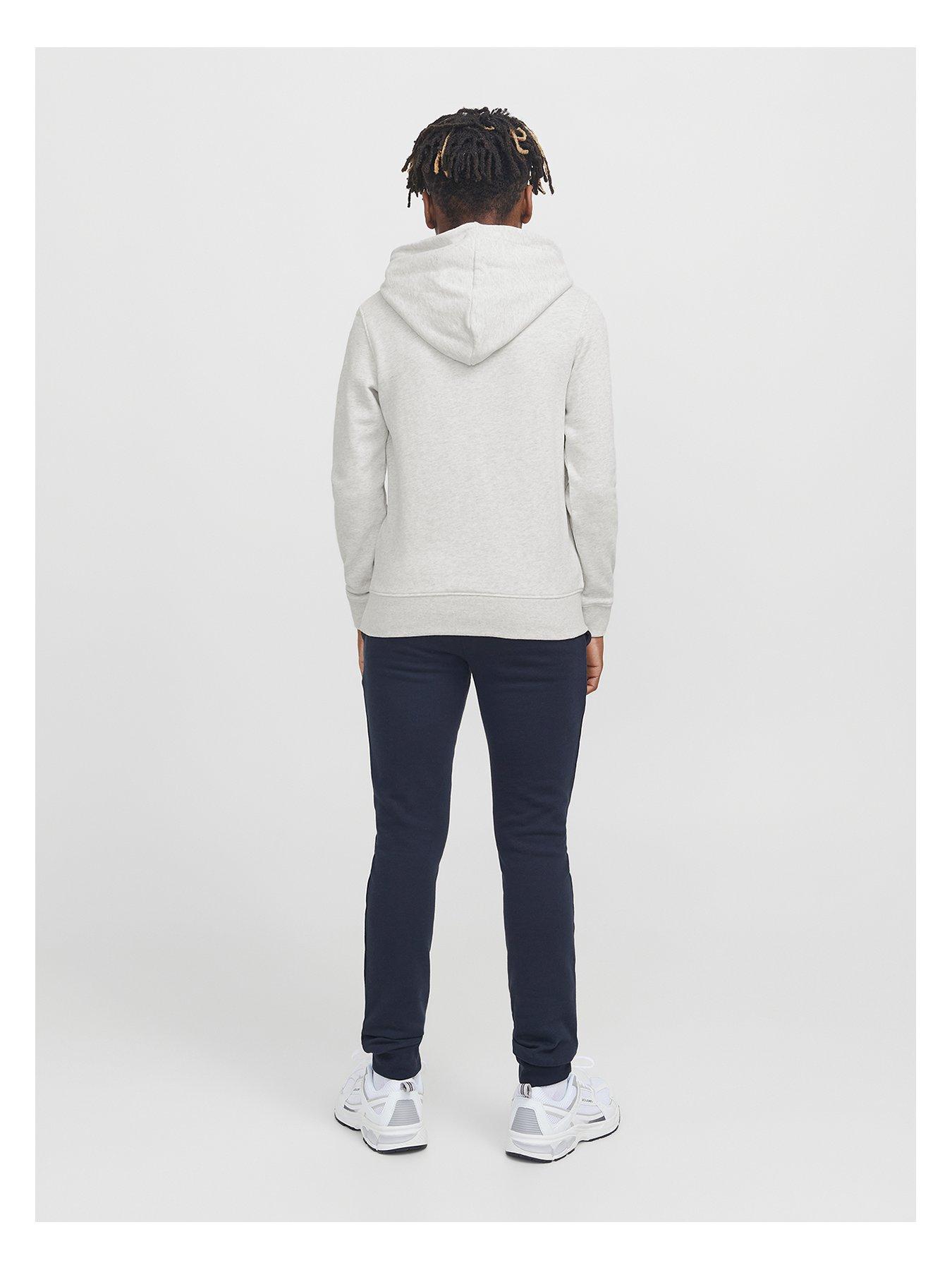  image of jack-jones-junior-boys-beau-sweat-hoodie-grey