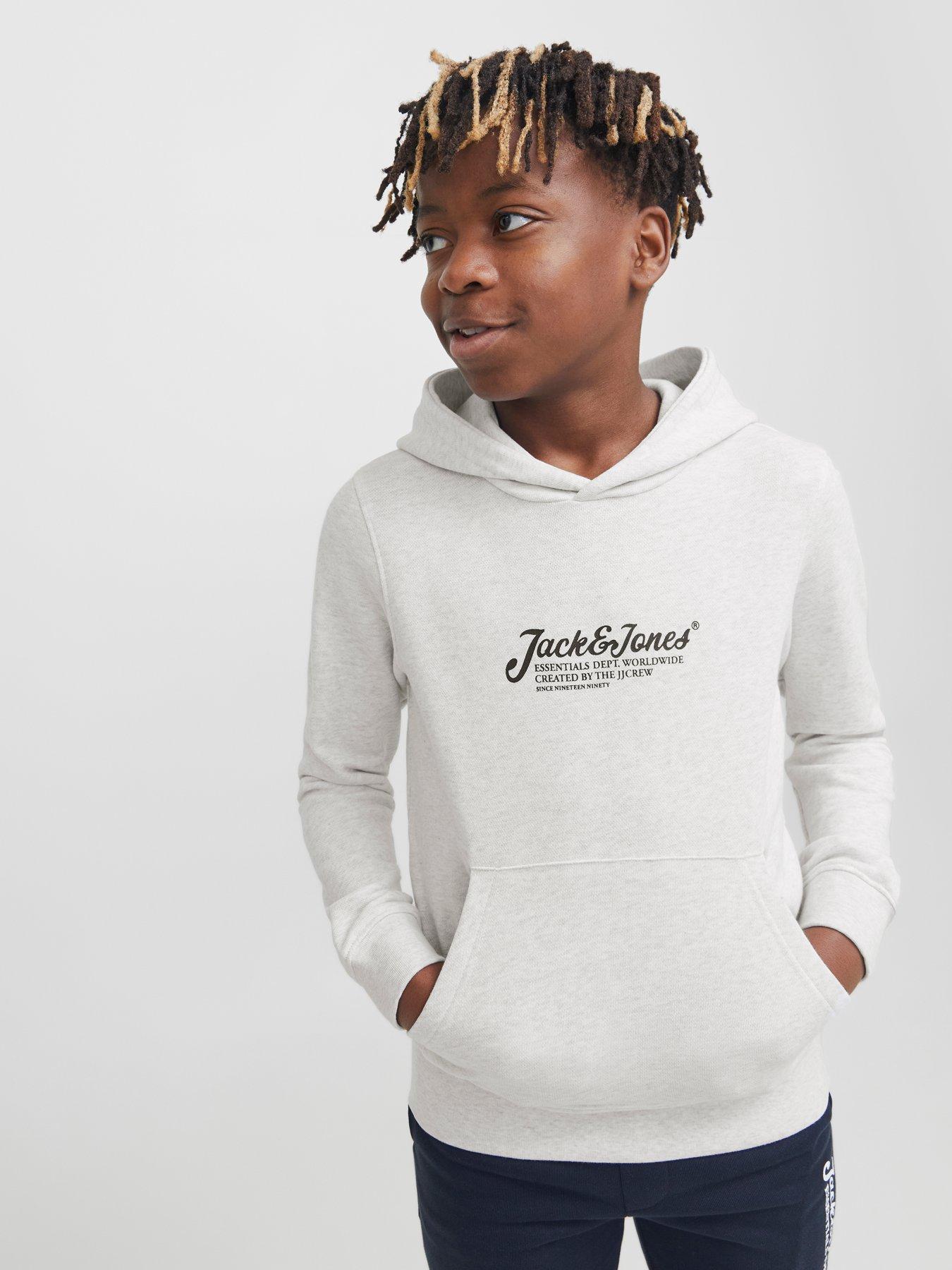  image of jack-jones-junior-boys-beau-sweat-hoodie-grey