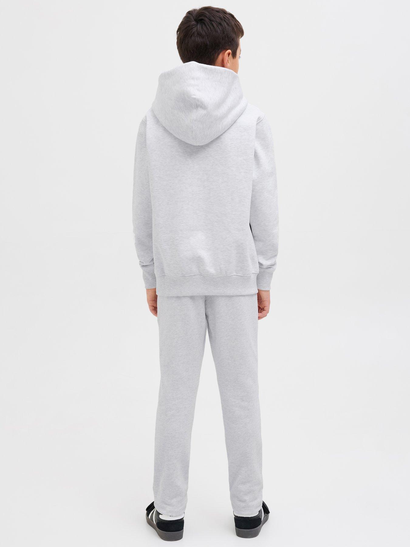  image of jack-jones-junior-boys-gordon-beau-sweat-pants-white-melange