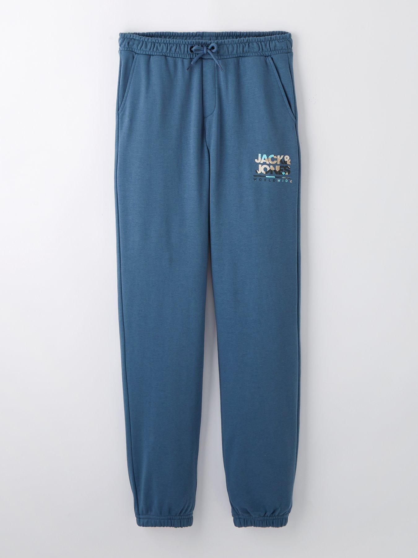  image of jack-jones-junior-boys-luke-sweat-pants-oceanview-blue