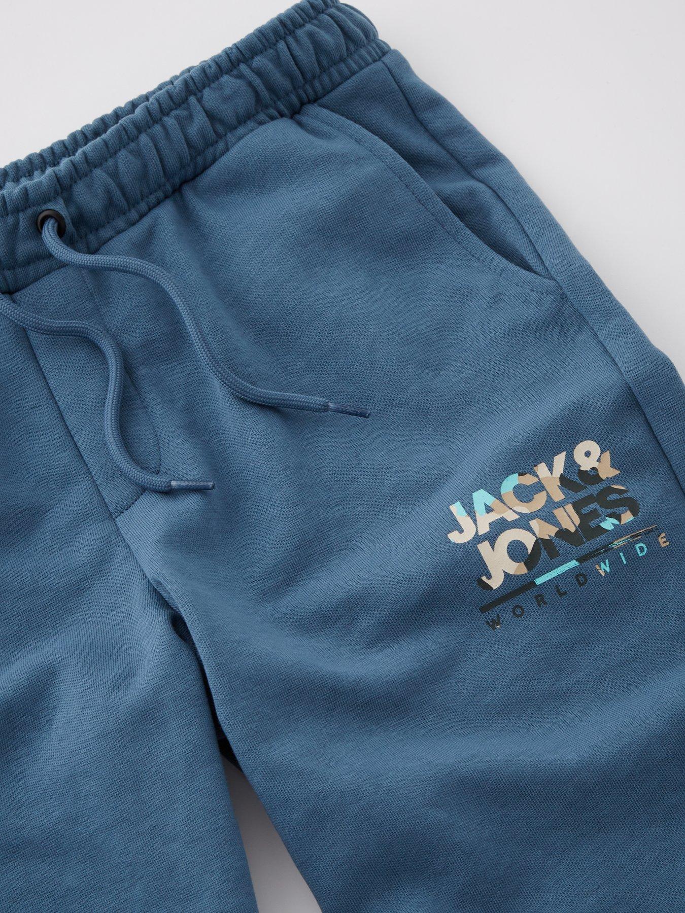  image of jack-jones-junior-boys-luke-sweat-pants-oceanview-blue