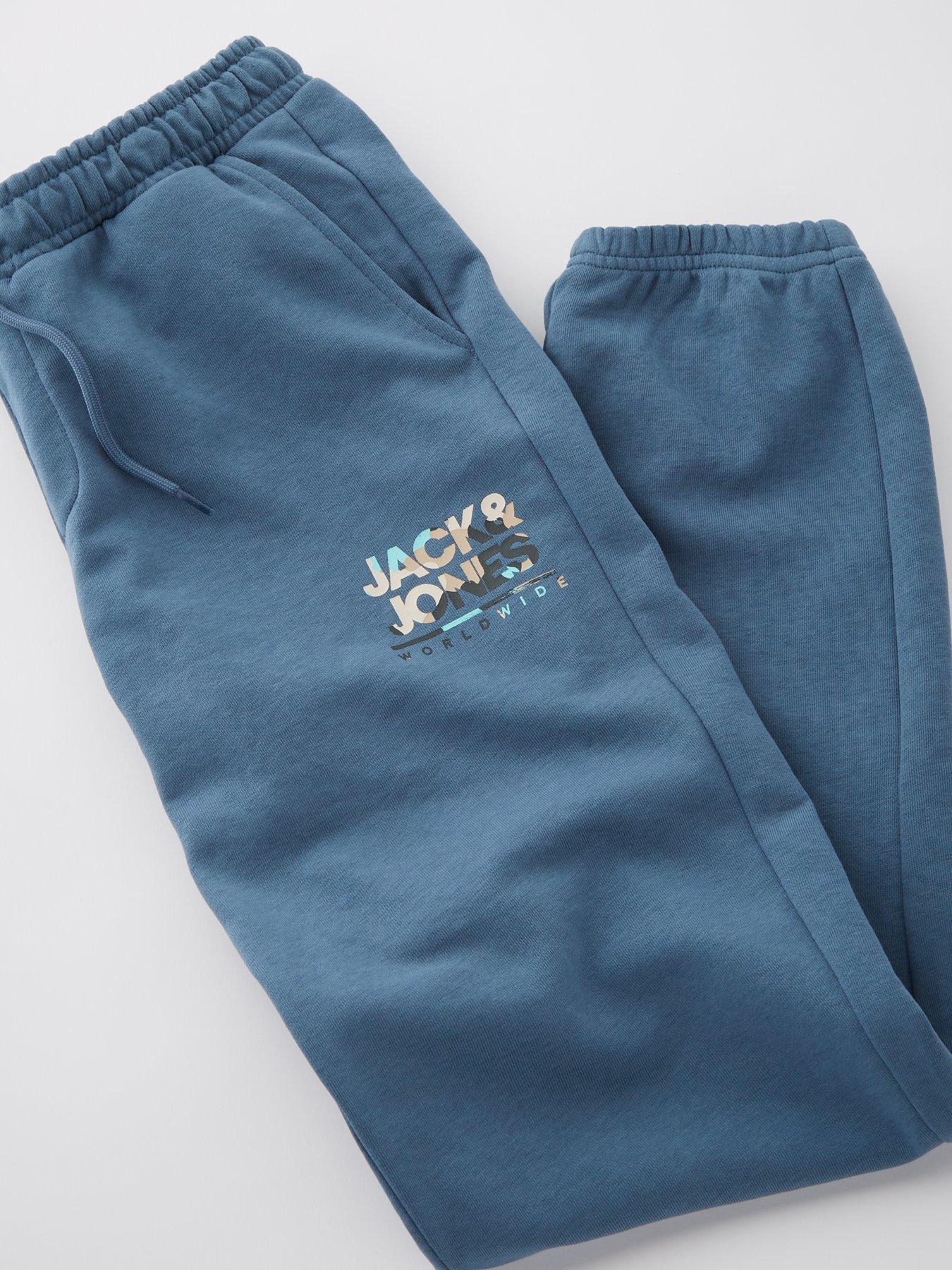  image of jack-jones-junior-boys-luke-sweat-pants-oceanview-blue