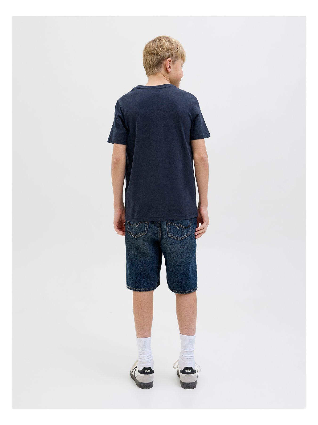 Image 3 of 5 of Jack & Jones Junior Boys Colton Photoprint Short Sleeve T-Shirt - Sky Captain