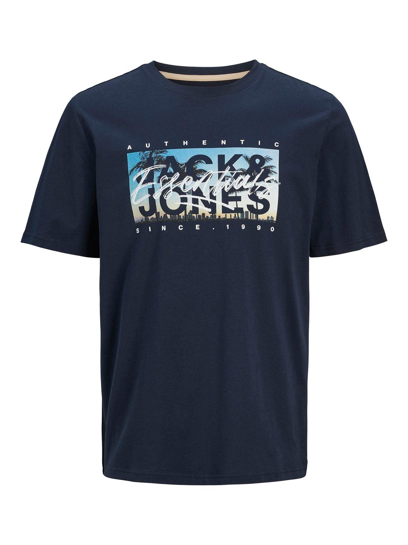 Image 5 of 5 of Jack & Jones Junior Boys Colton Photoprint Short Sleeve T-Shirt - Sky Captain