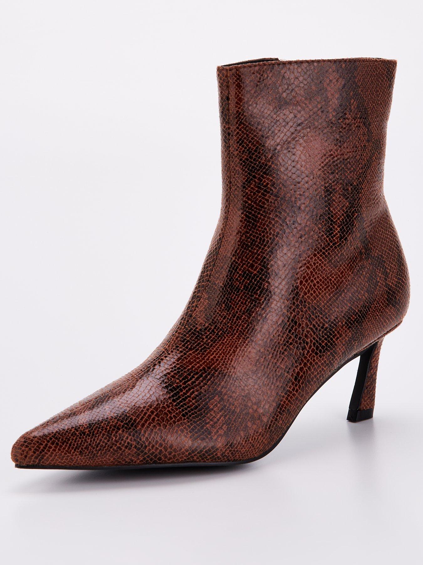 Image 2 of 7 of Raid Henton Ankle Boots - Snake - Print