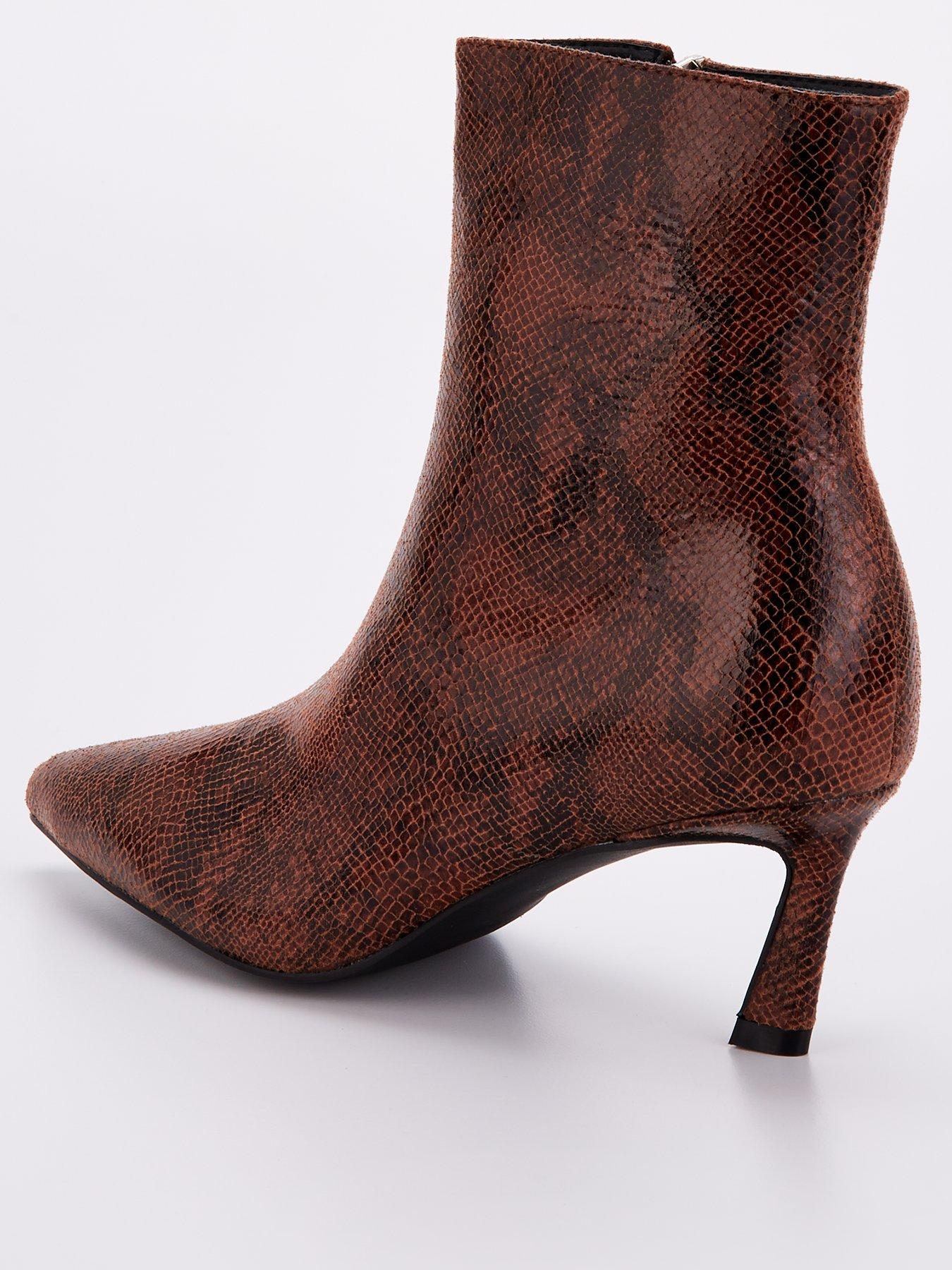 Image 3 of 7 of Raid Henton Ankle Boots - Snake - Print