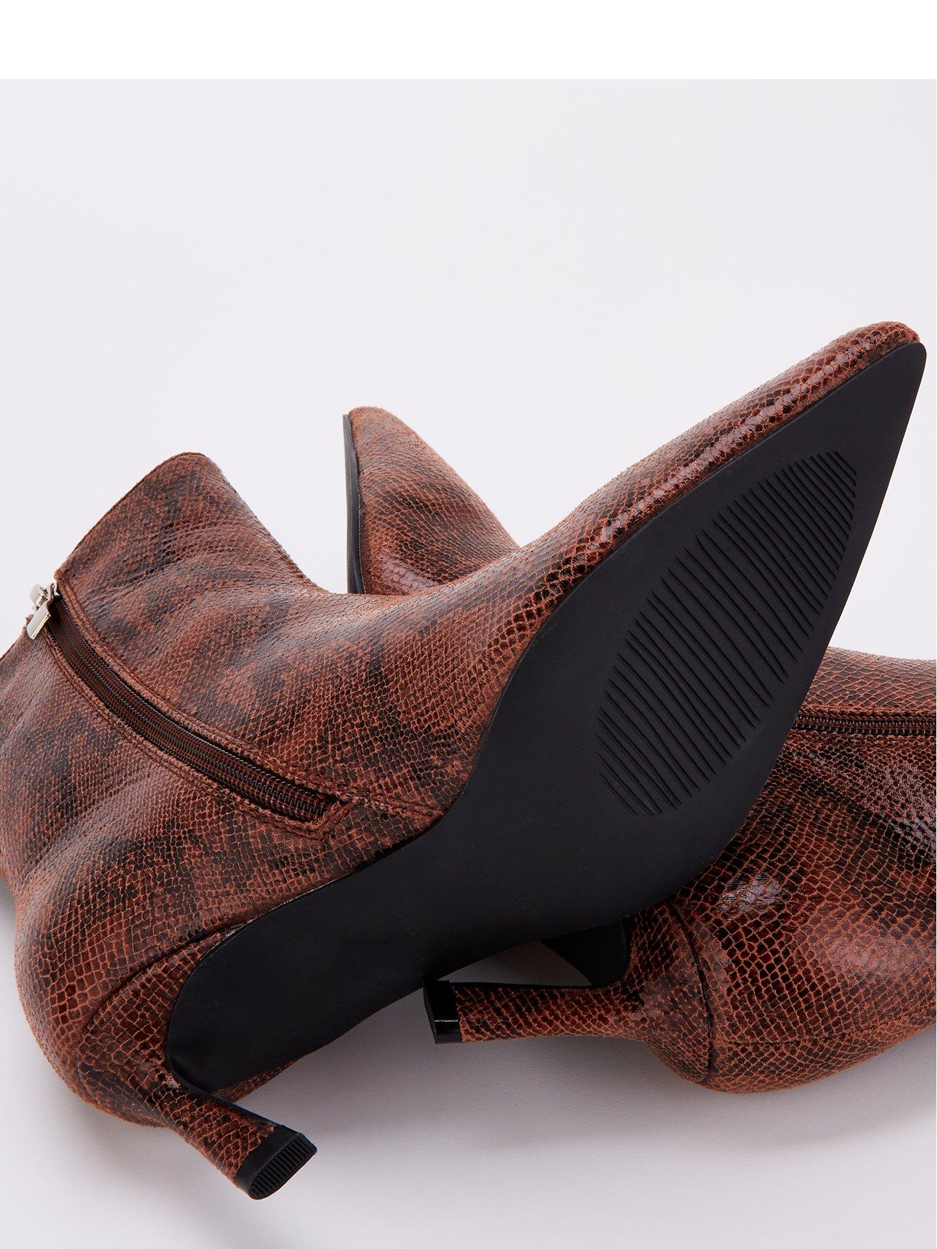Image 5 of 7 of Raid Henton Ankle Boots - Snake - Print