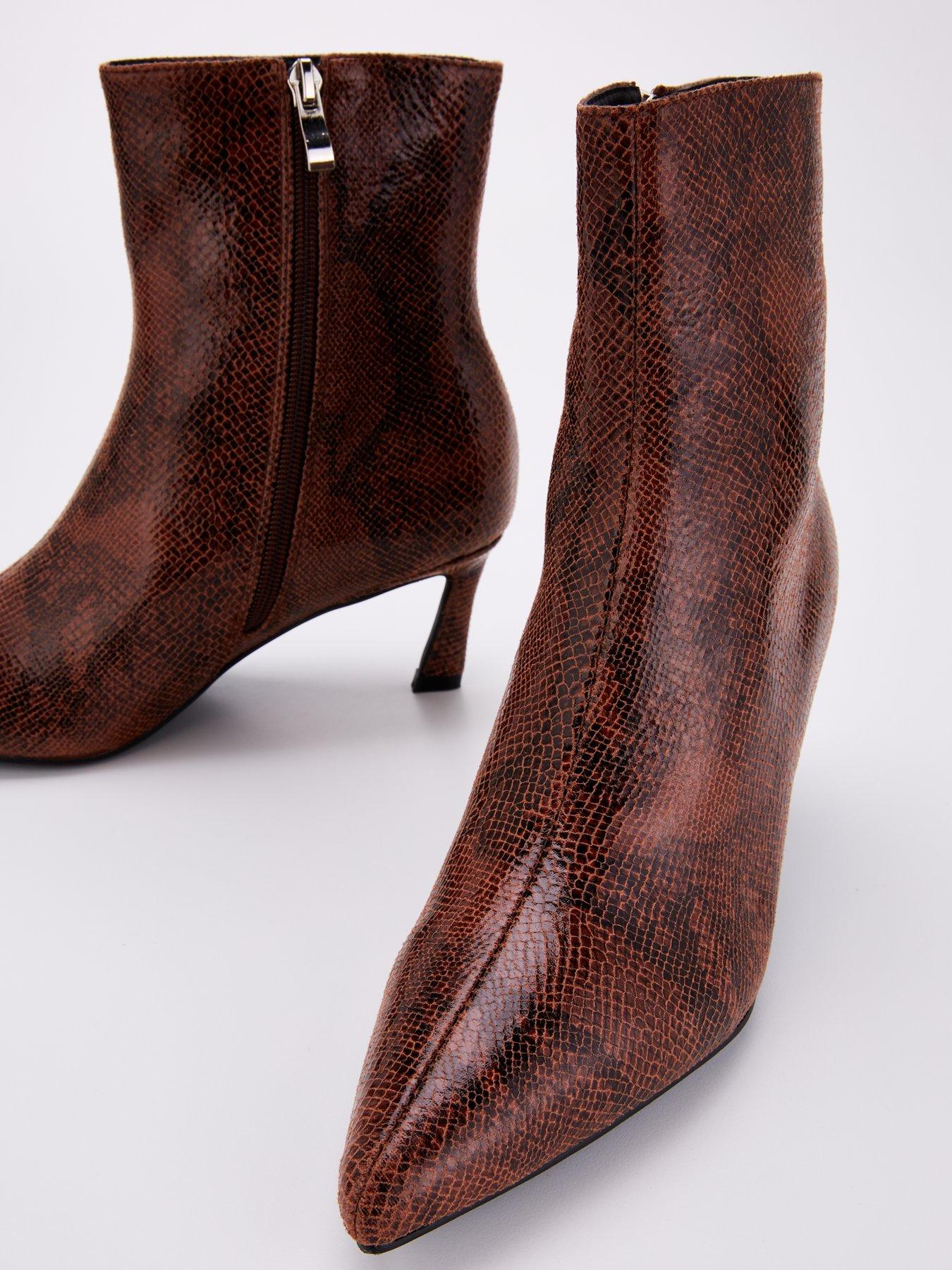 Image 6 of 7 of Raid Henton Ankle Boots - Snake - Print