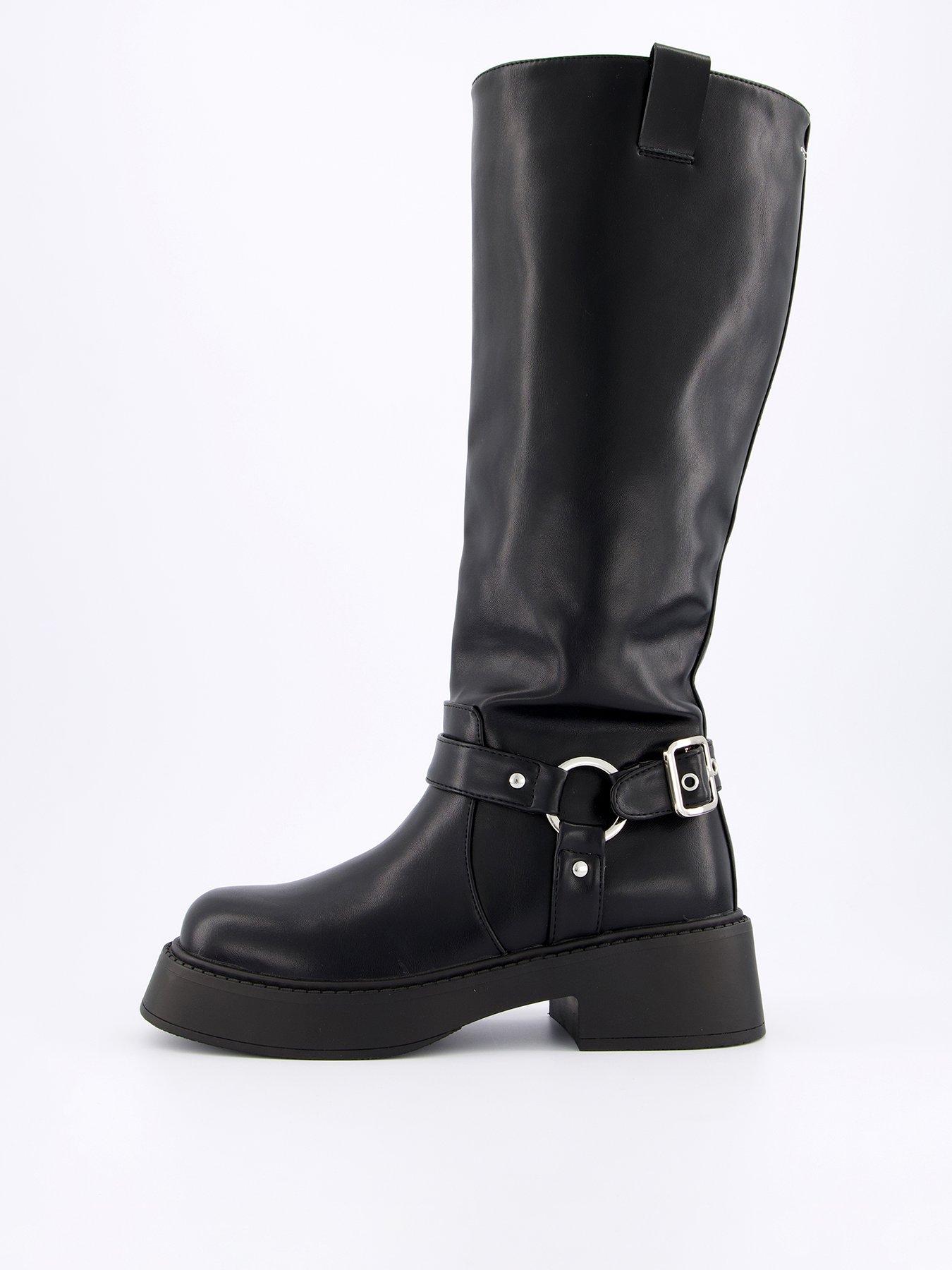 undefined Menna Knee High Boots - Black