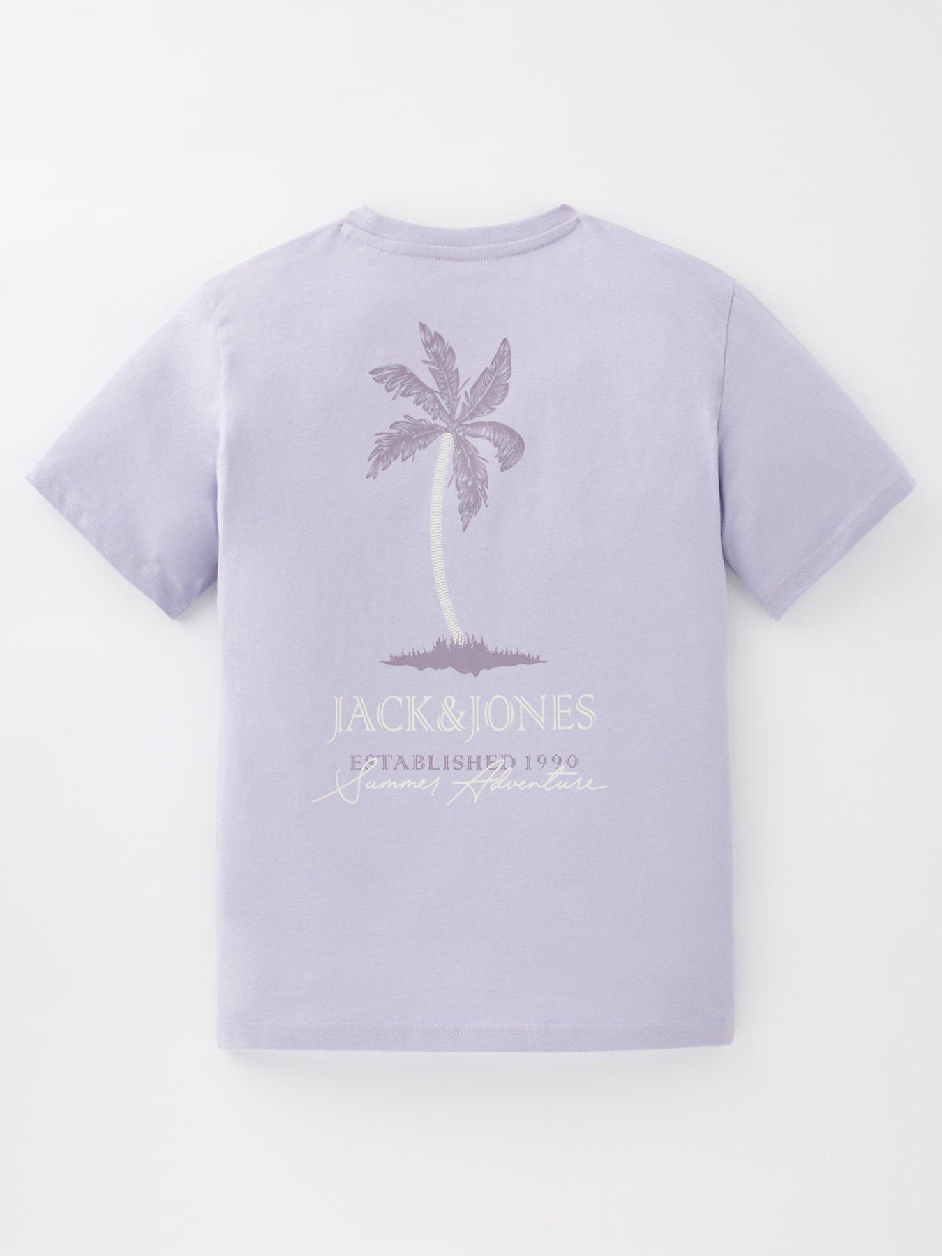 undefined Boys Summer Vibes Back Print Short Sleeve Tshirt - Lilac