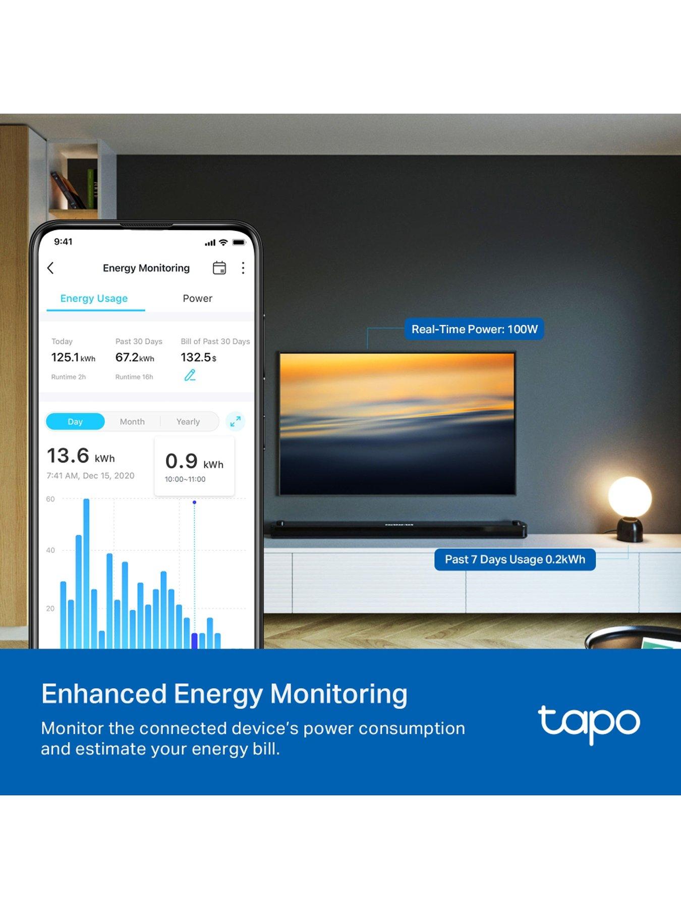  image of tp-link-tapo-p304m-smart-power-strip-wi-fi-surge-protector-with-4-outlets-amp-4-usb-ports