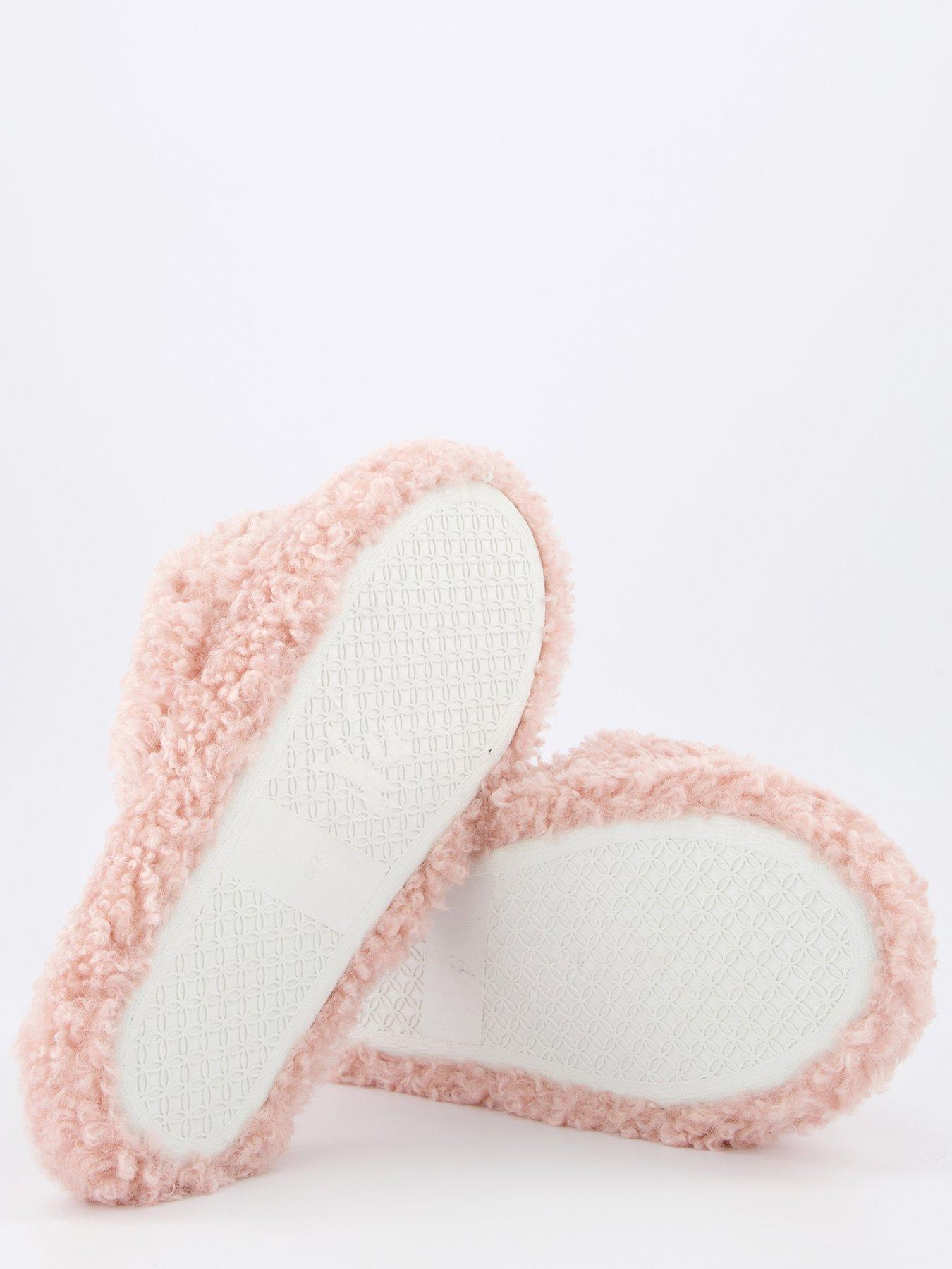  image of everyday-cross-strap-borg-slider-slipper-pink