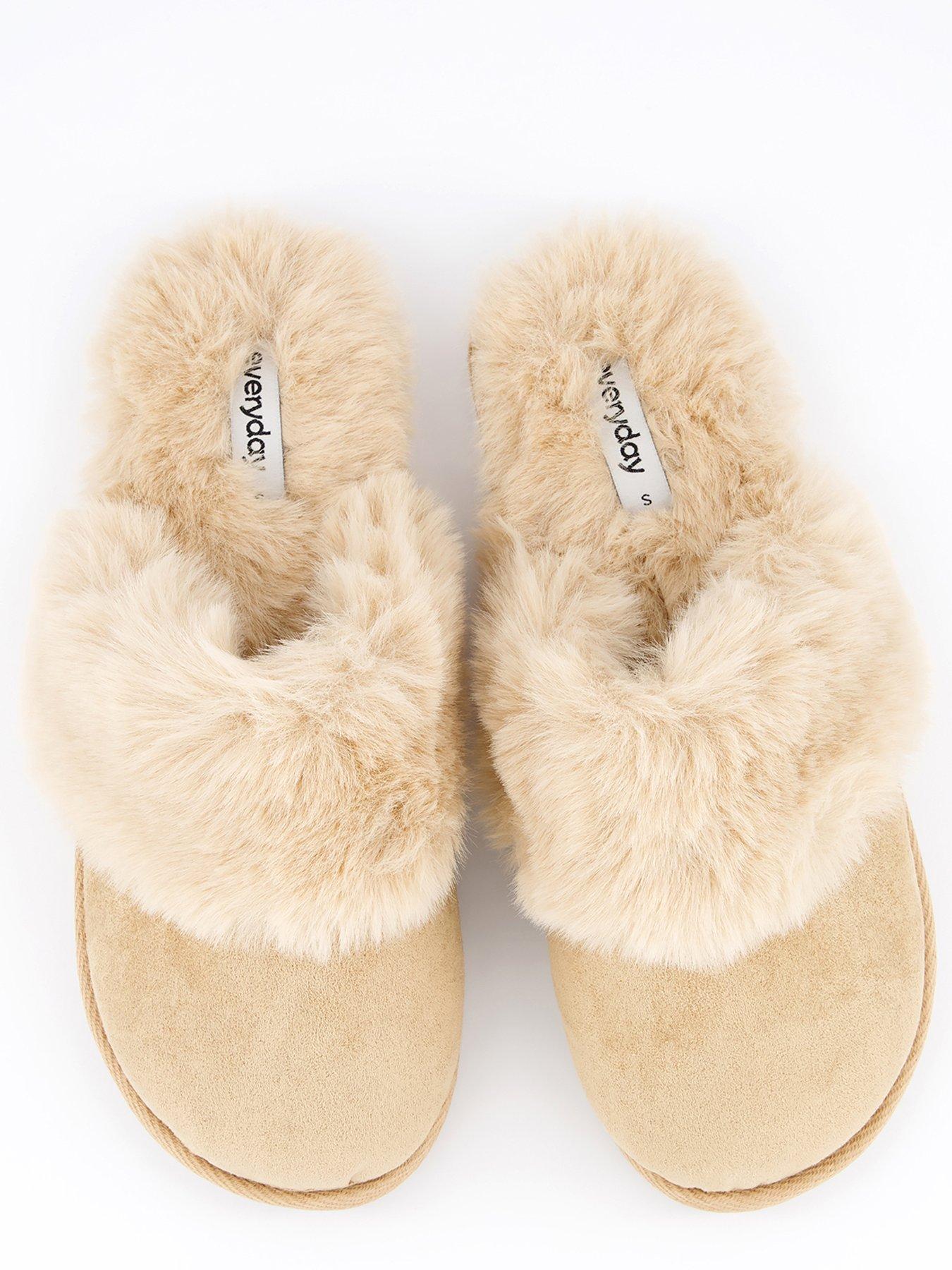  image of everyday-closed-toe-mule-slipper-tan