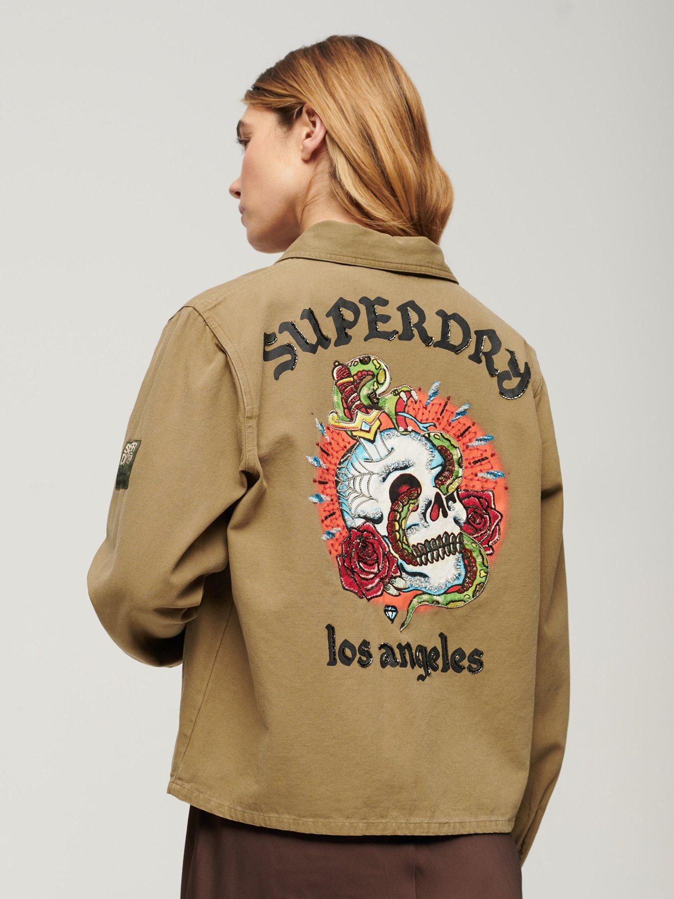 undefined Embellished Military Jacket - Green